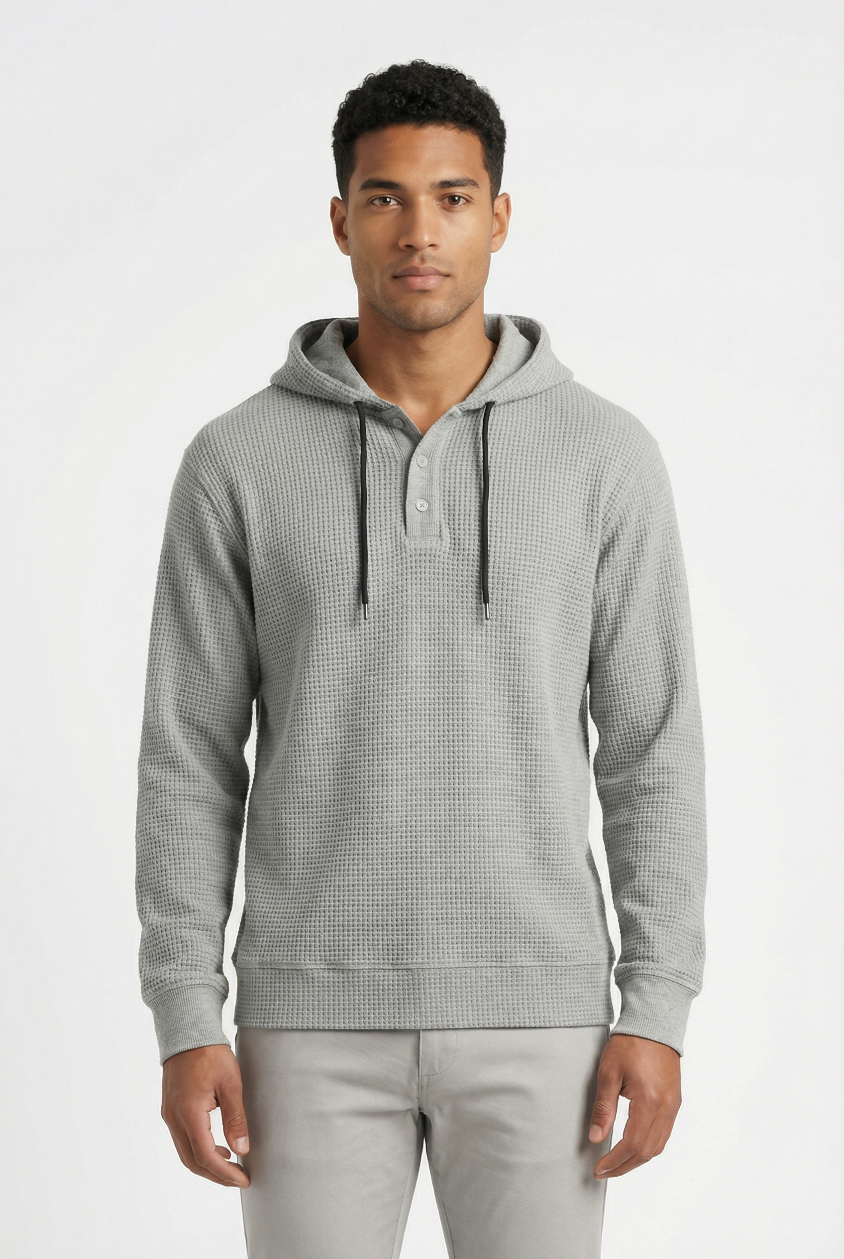 THE HACKNEY MENS BUTTON PULLOVER HOODIE