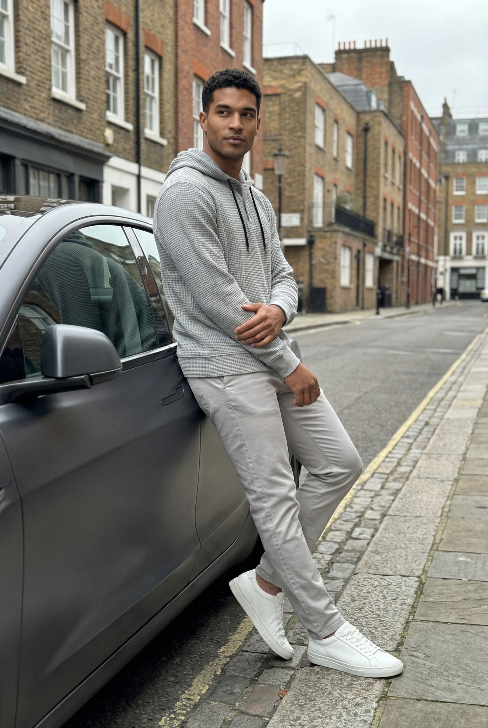 THE HACKNEY MENS BUTTON PULLOVER HOODIE