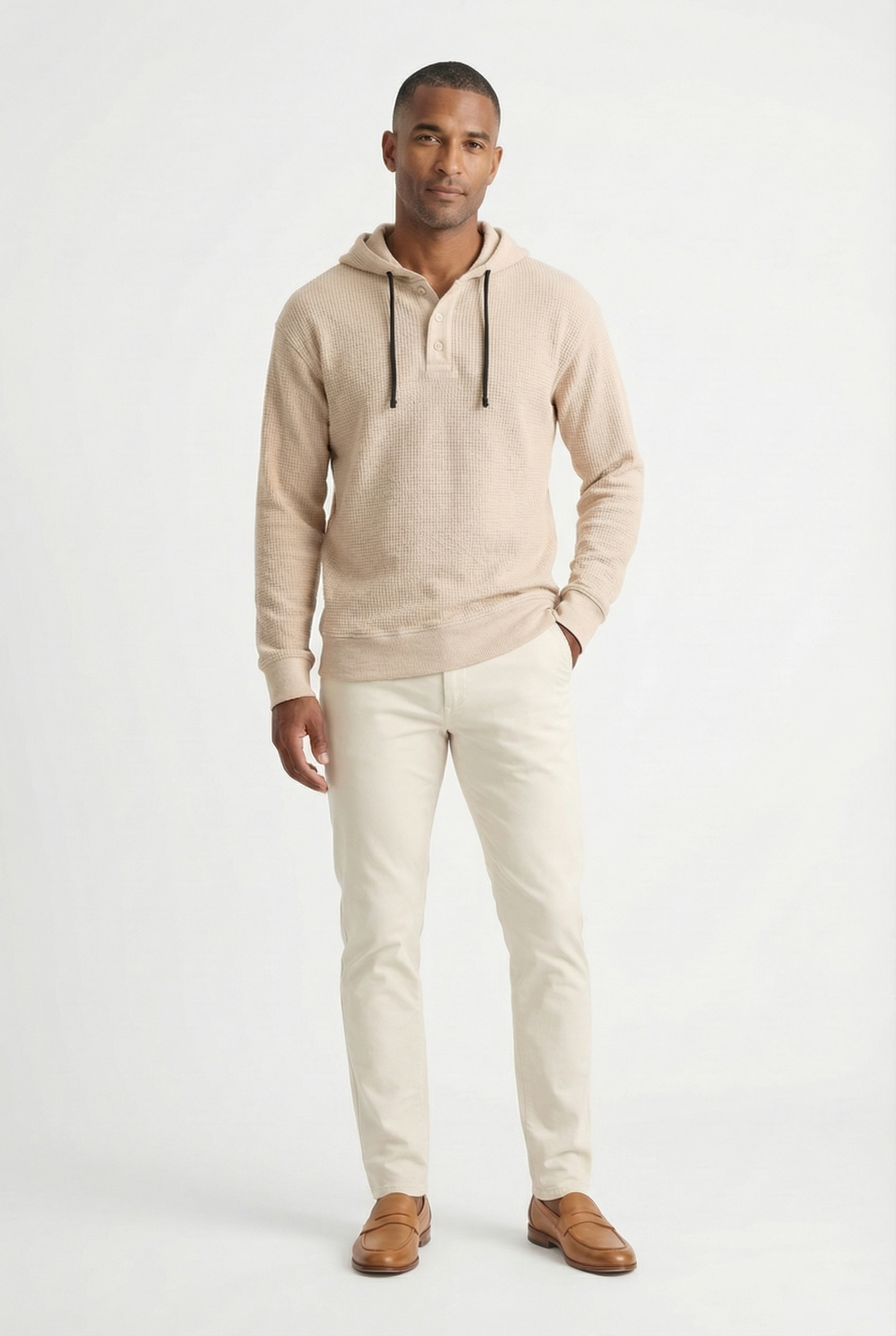 THE HACKNEY MENS BUTTON PULLOVER HOODIE