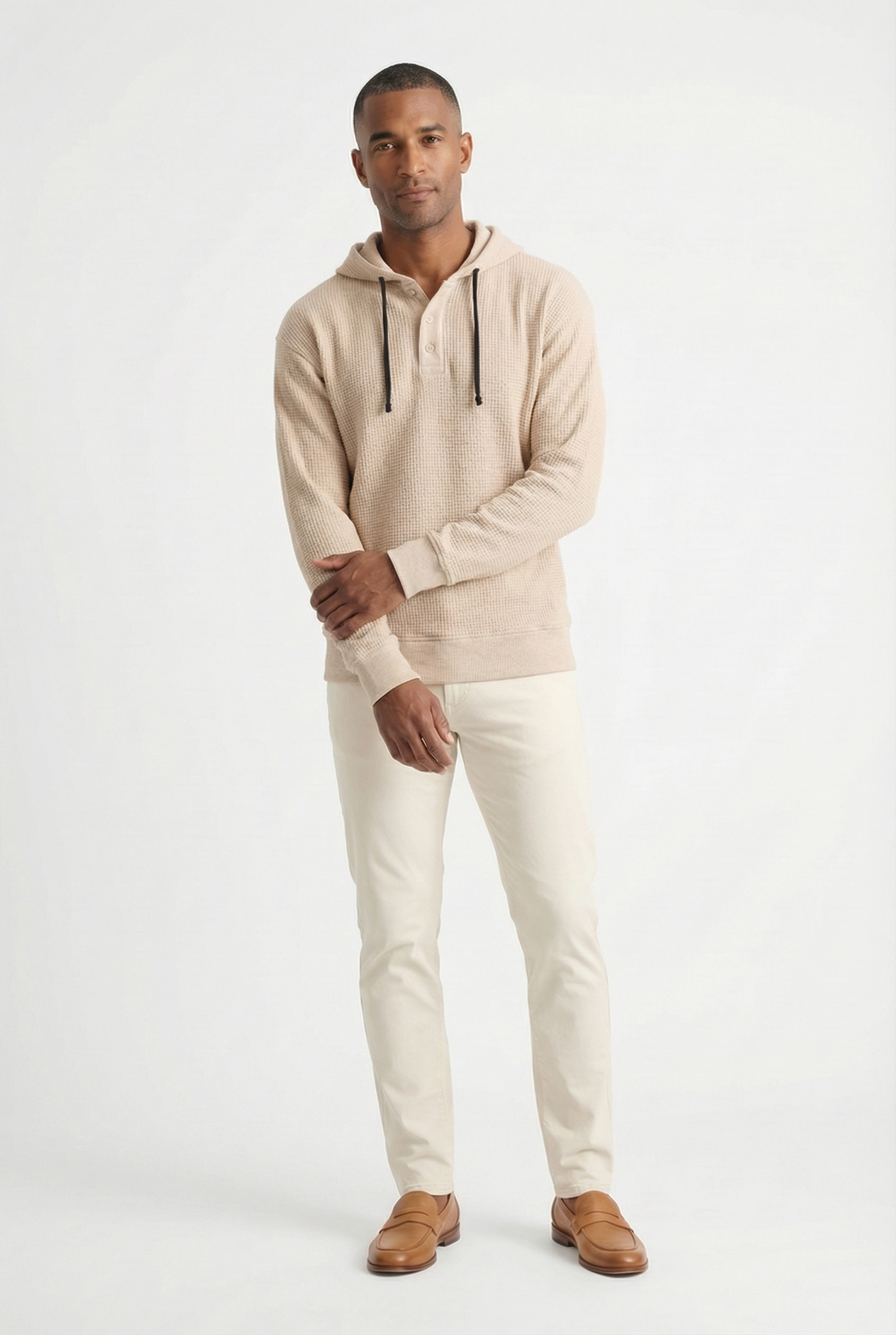 THE HACKNEY MENS BUTTON PULLOVER HOODIE