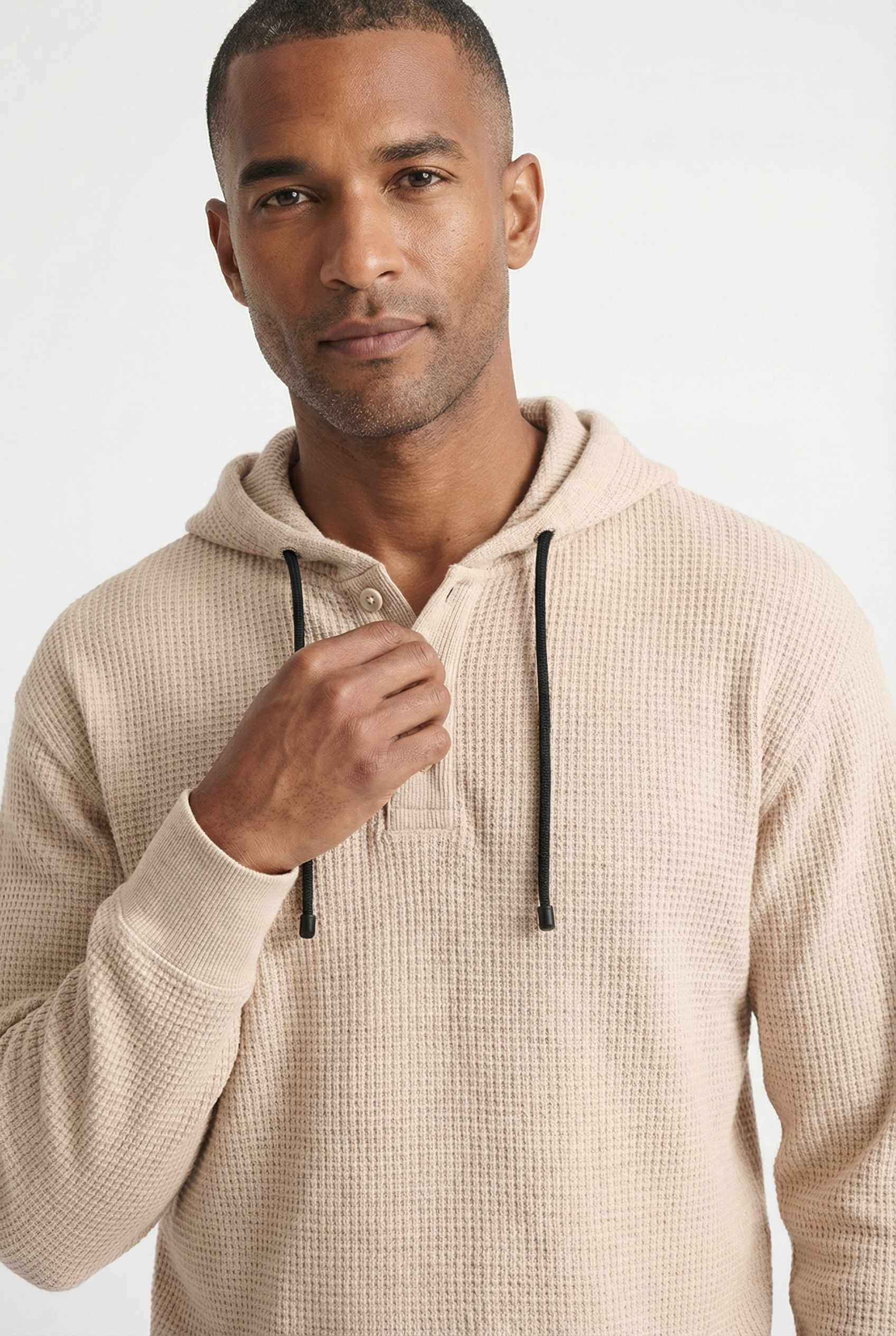 THE HACKNEY MENS BUTTON PULLOVER HOODIE