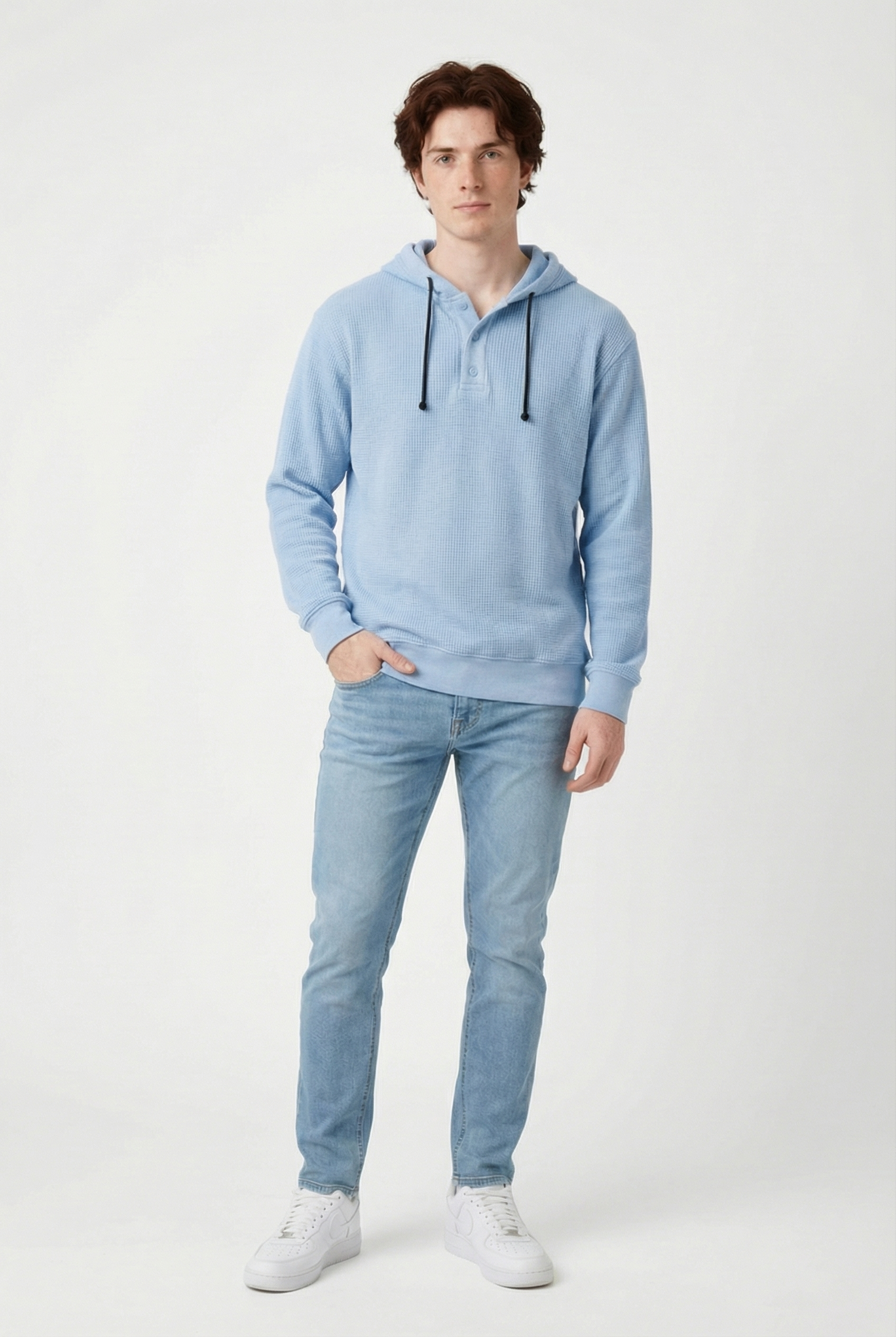 THE HACKNEY MENS BUTTON PULLOVER HOODIE