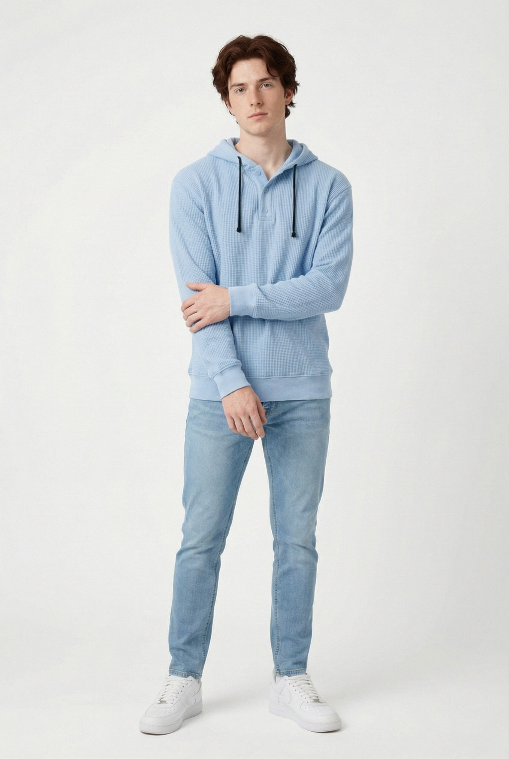 THE HACKNEY MENS BUTTON PULLOVER HOODIE