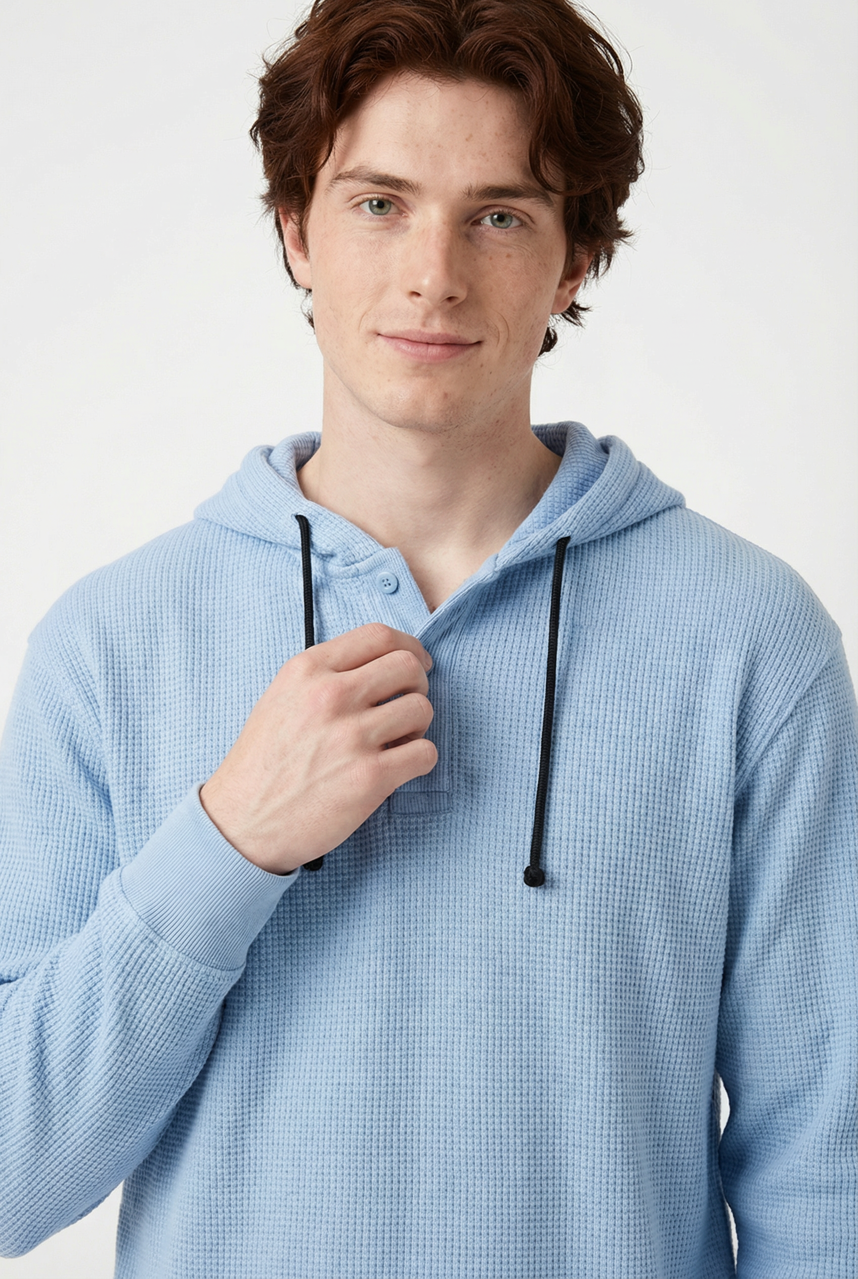 THE HACKNEY MENS BUTTON PULLOVER HOODIE