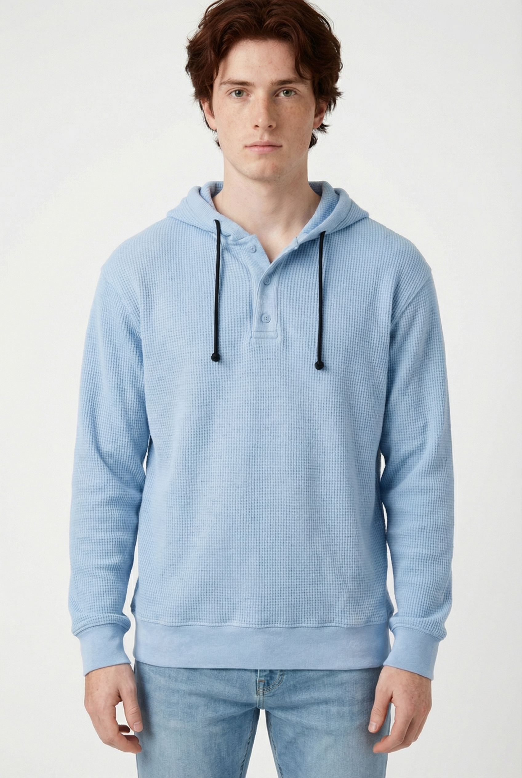 THE HACKNEY MENS BUTTON PULLOVER HOODIE