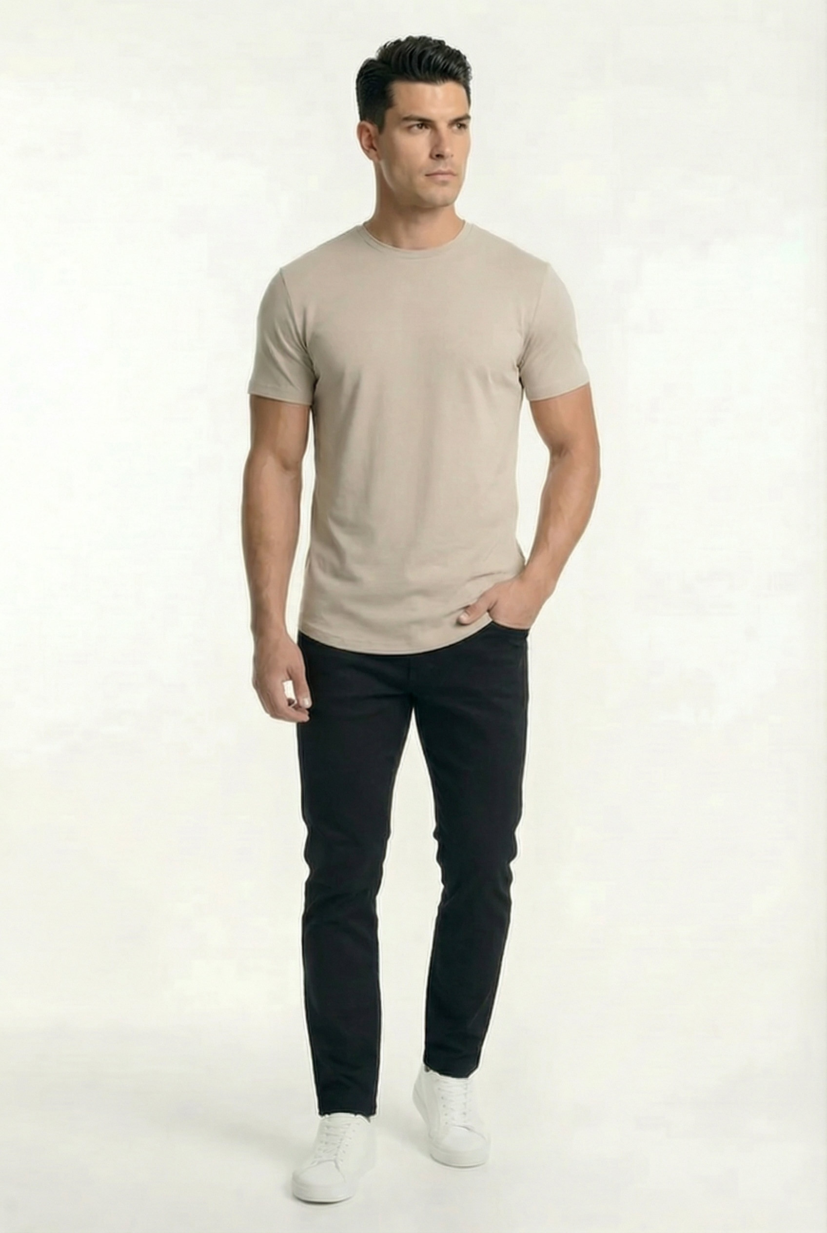 Men's Classic Fitted Crewneck T-Shirt | Blackstone London