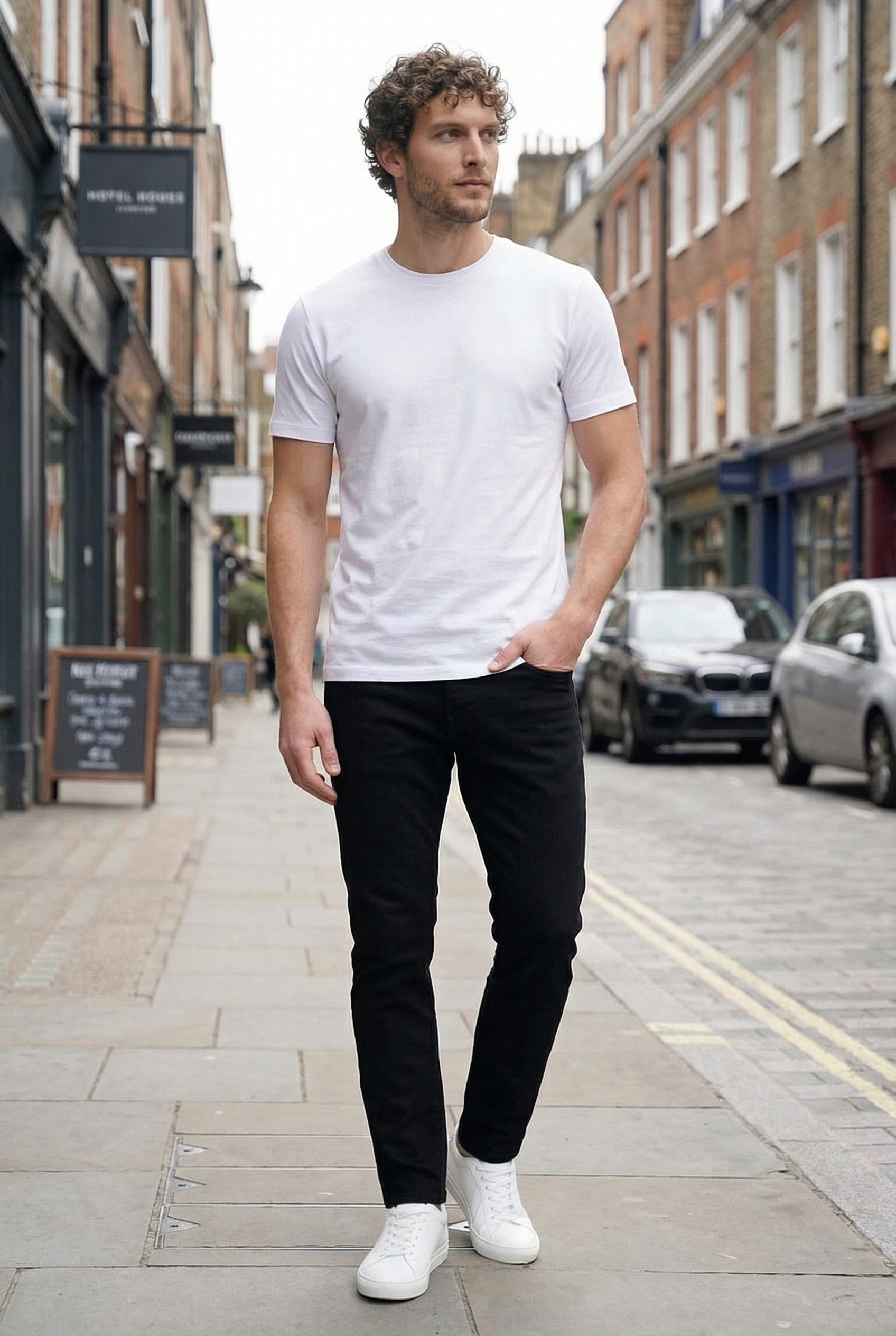 Men's Classic Fitted Crewneck T-Shirt | Blackstone London