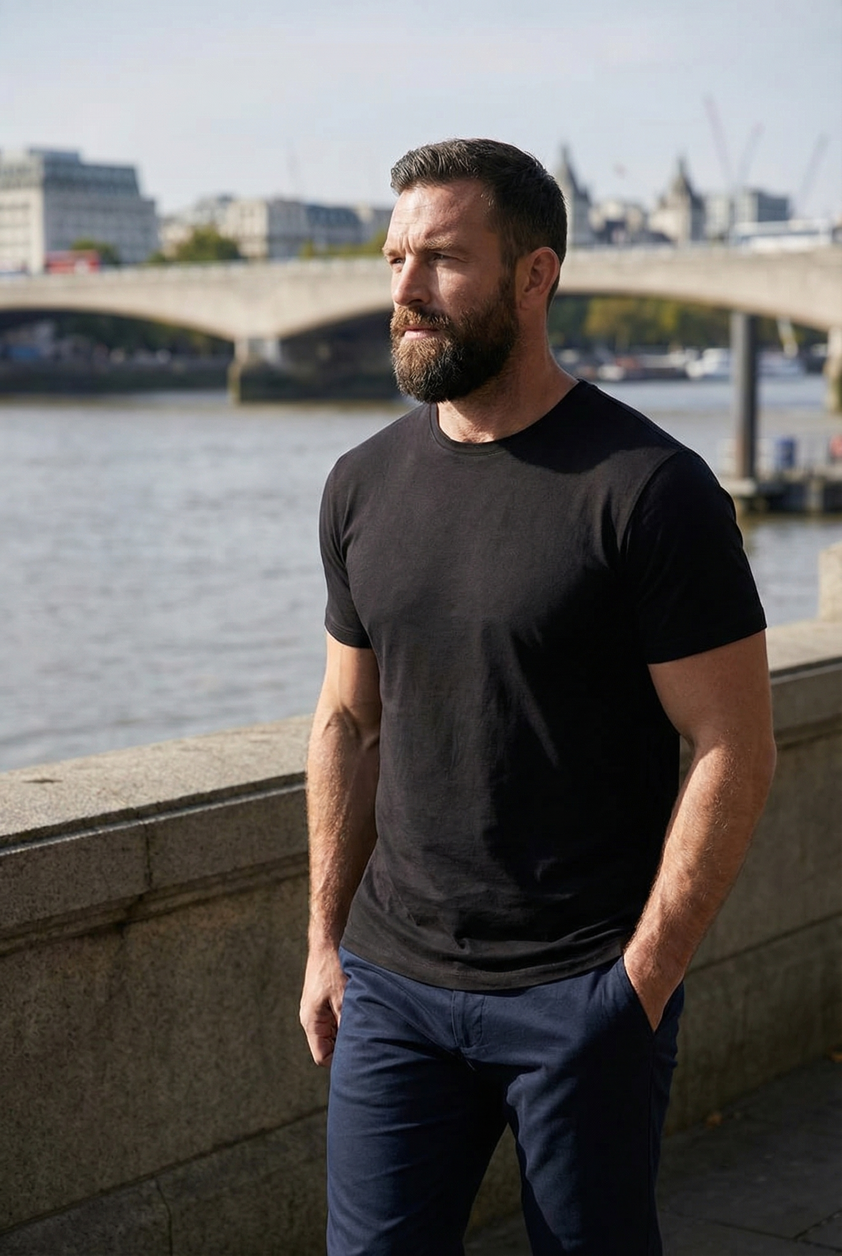 Men's Classic Fitted Crewneck T-Shirt | Blackstone London
