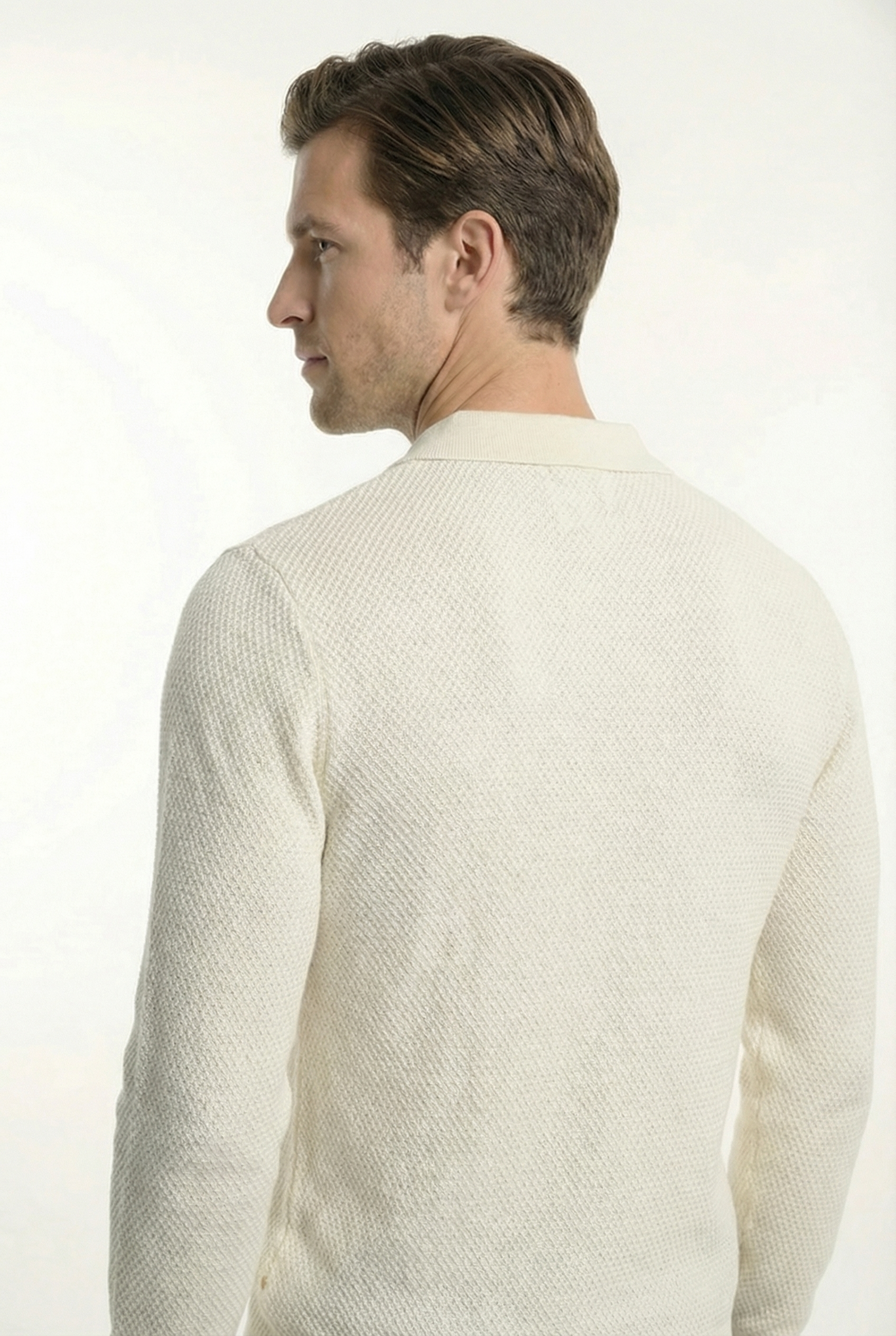 Men's Long Sleeve Knit Polo Shirt | Blackstone London
