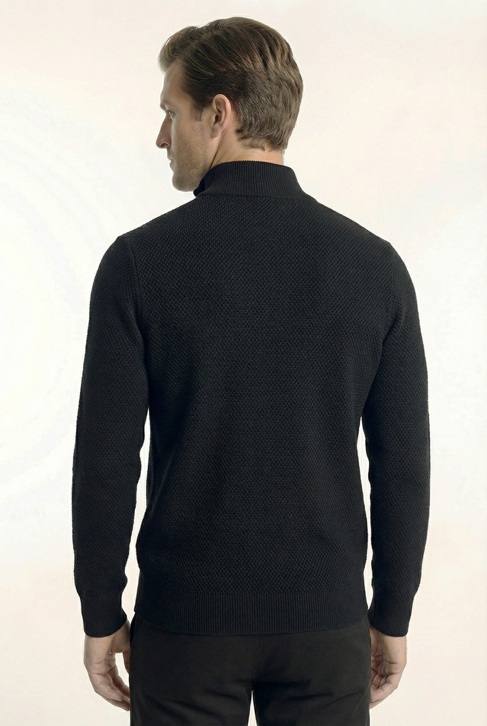Men's Signature Quarter Zip Pullover Sweater | Blackstone London