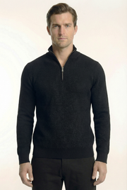 Men's Signature Quarter Zip Pullover Sweater | Blackstone London