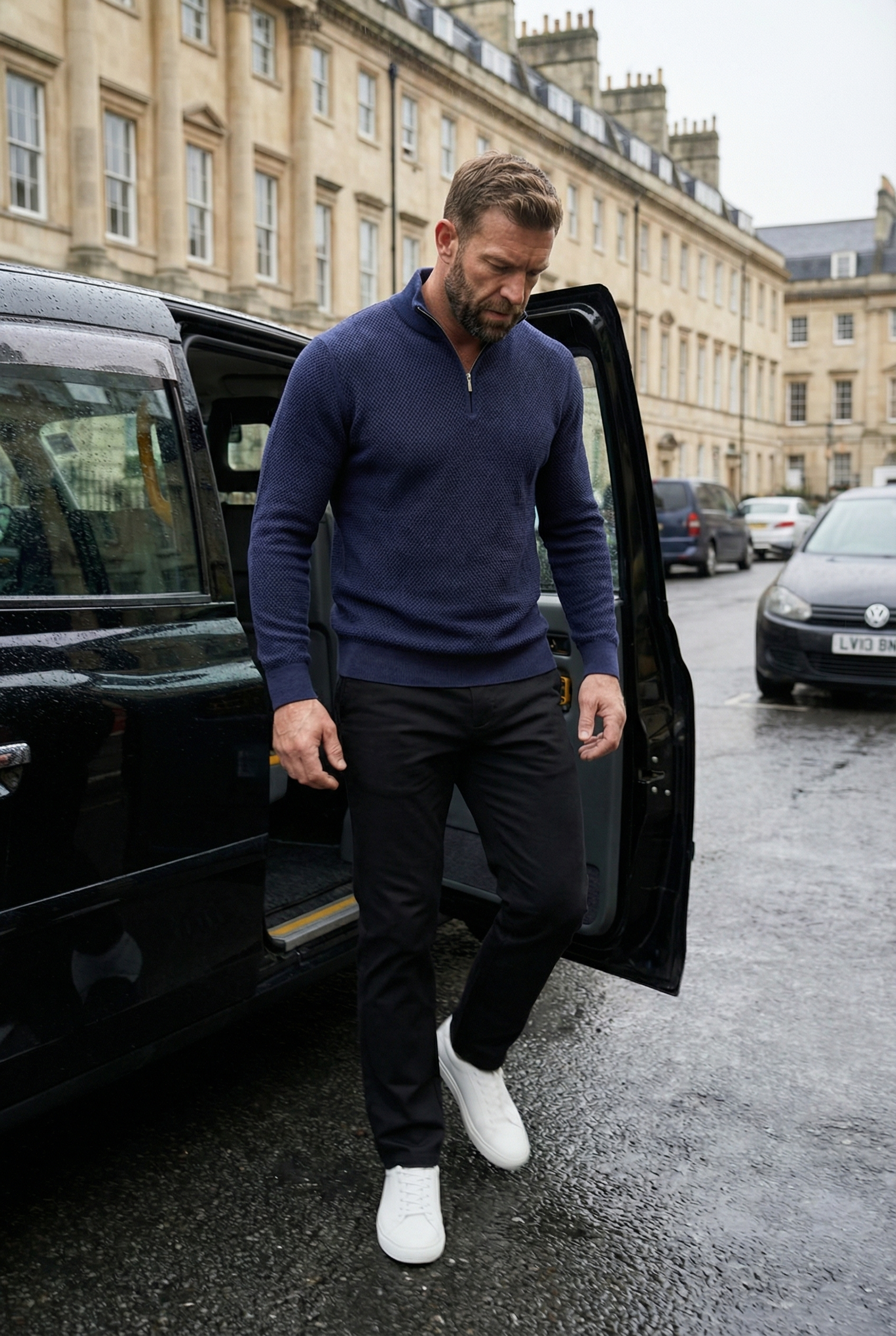 Men's Signature Quarter Zip Pullover Sweater | Blackstone London