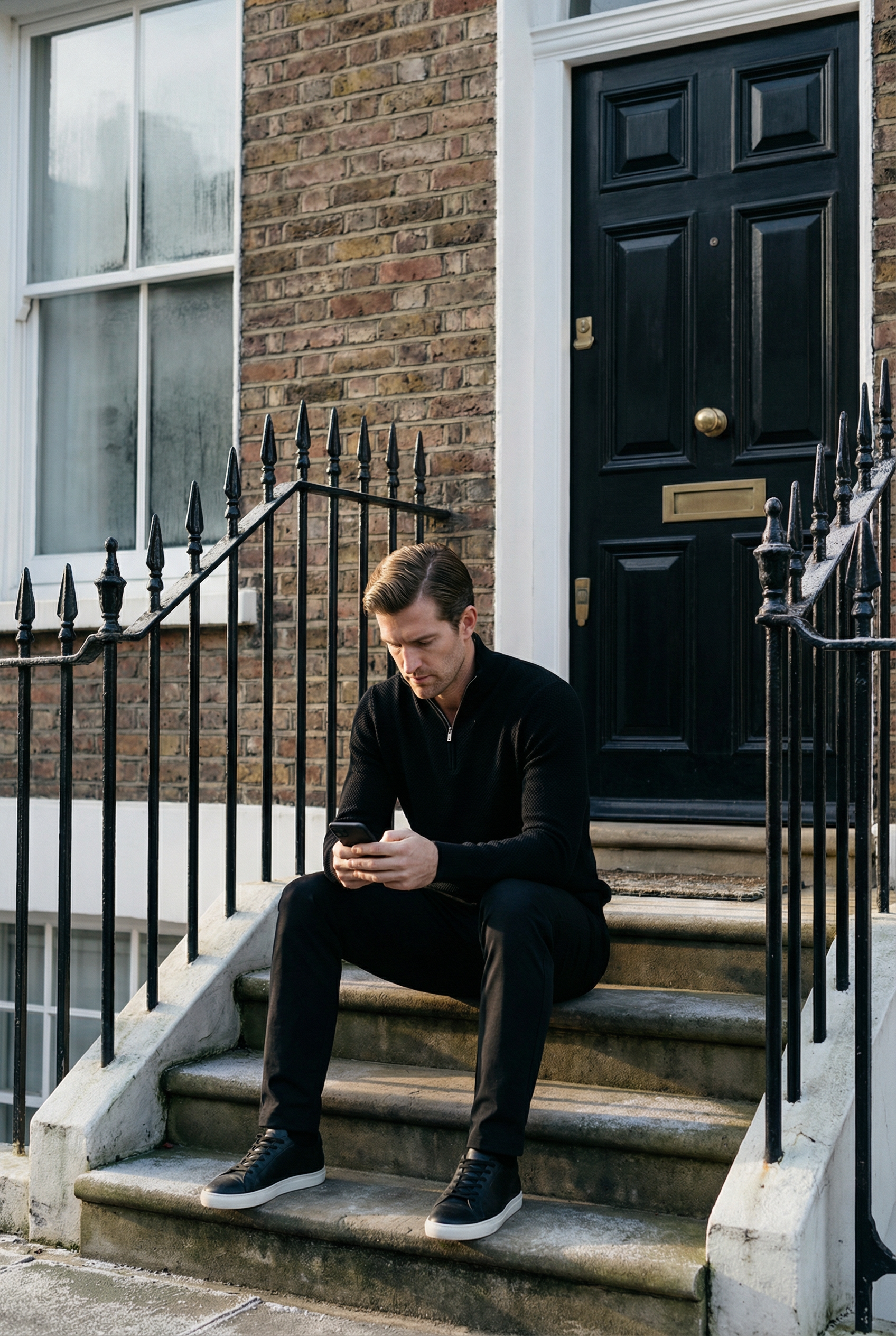 Men's Signature Quarter Zip Pullover Sweater | Blackstone London