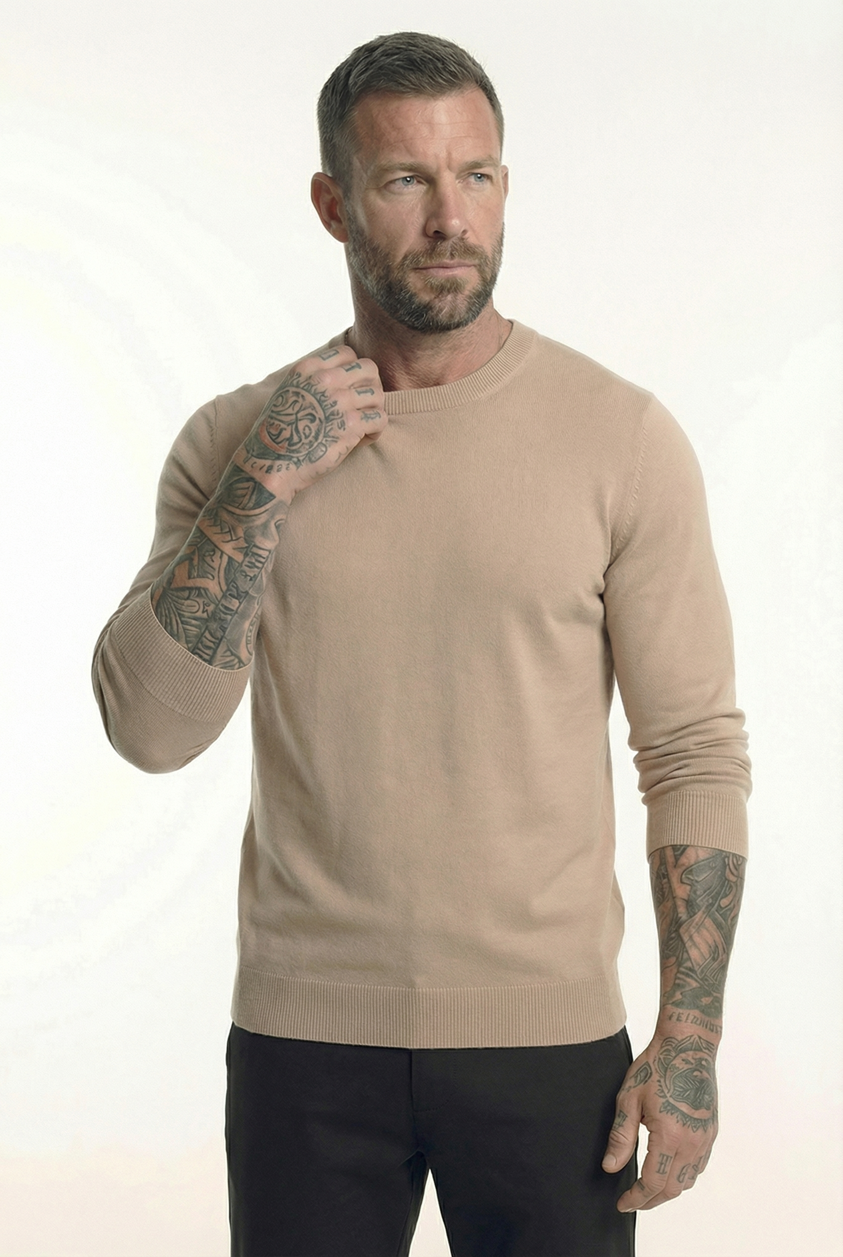 Men's Classic Crewneck Knit Sweater | Blackstone London
