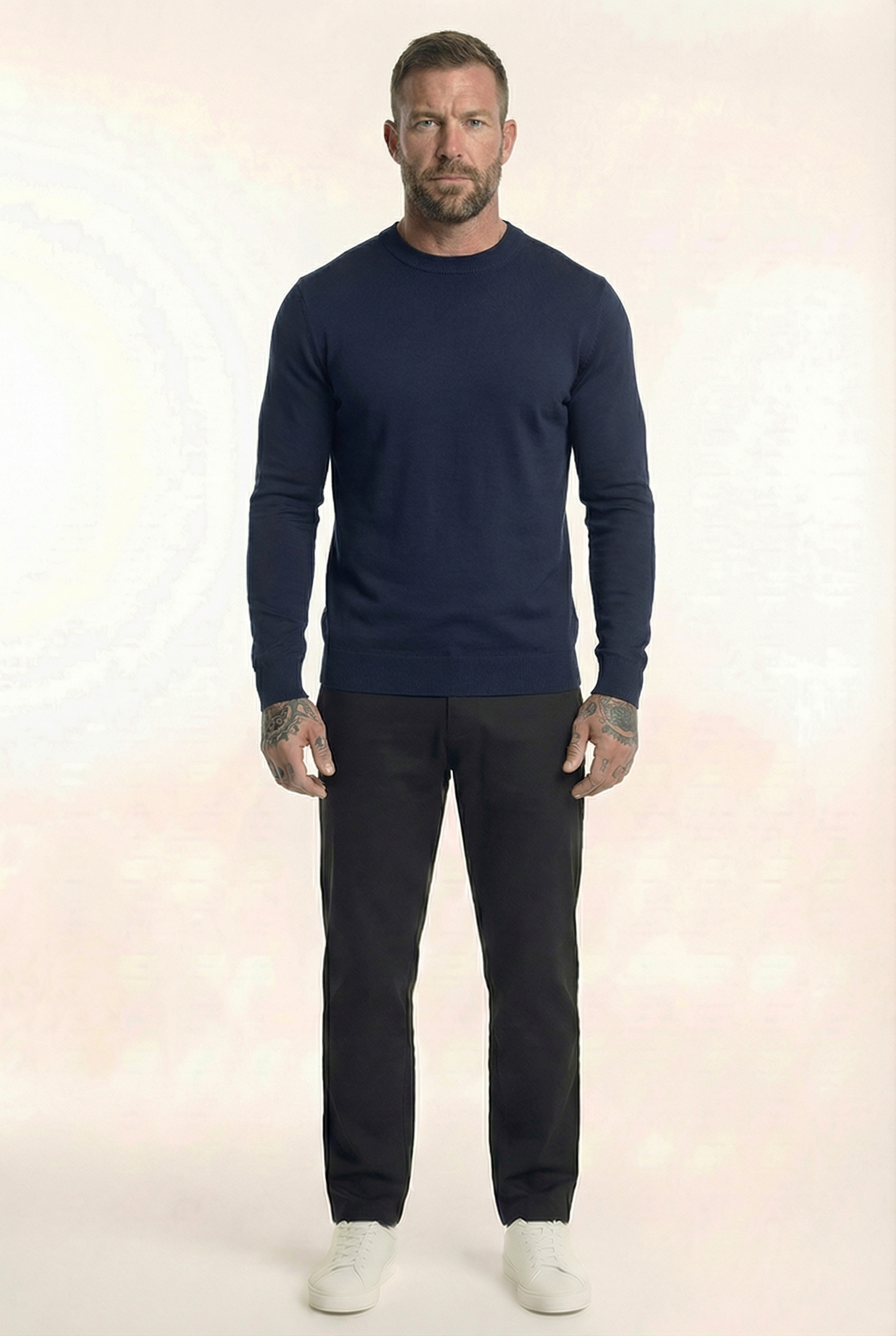 Men's Classic Crewneck Knit Sweater | Blackstone London
