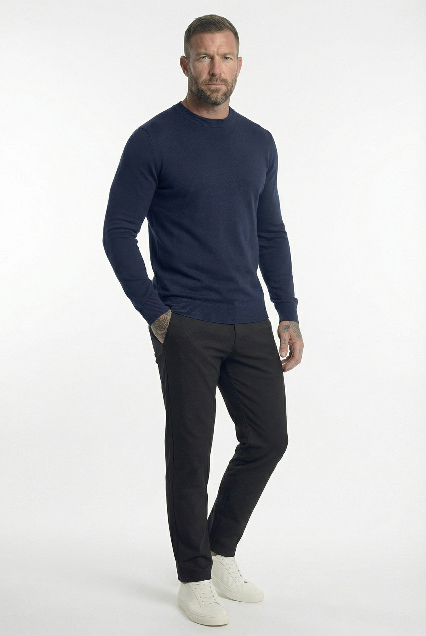 Men's Classic Crewneck Knit Sweater | Blackstone London