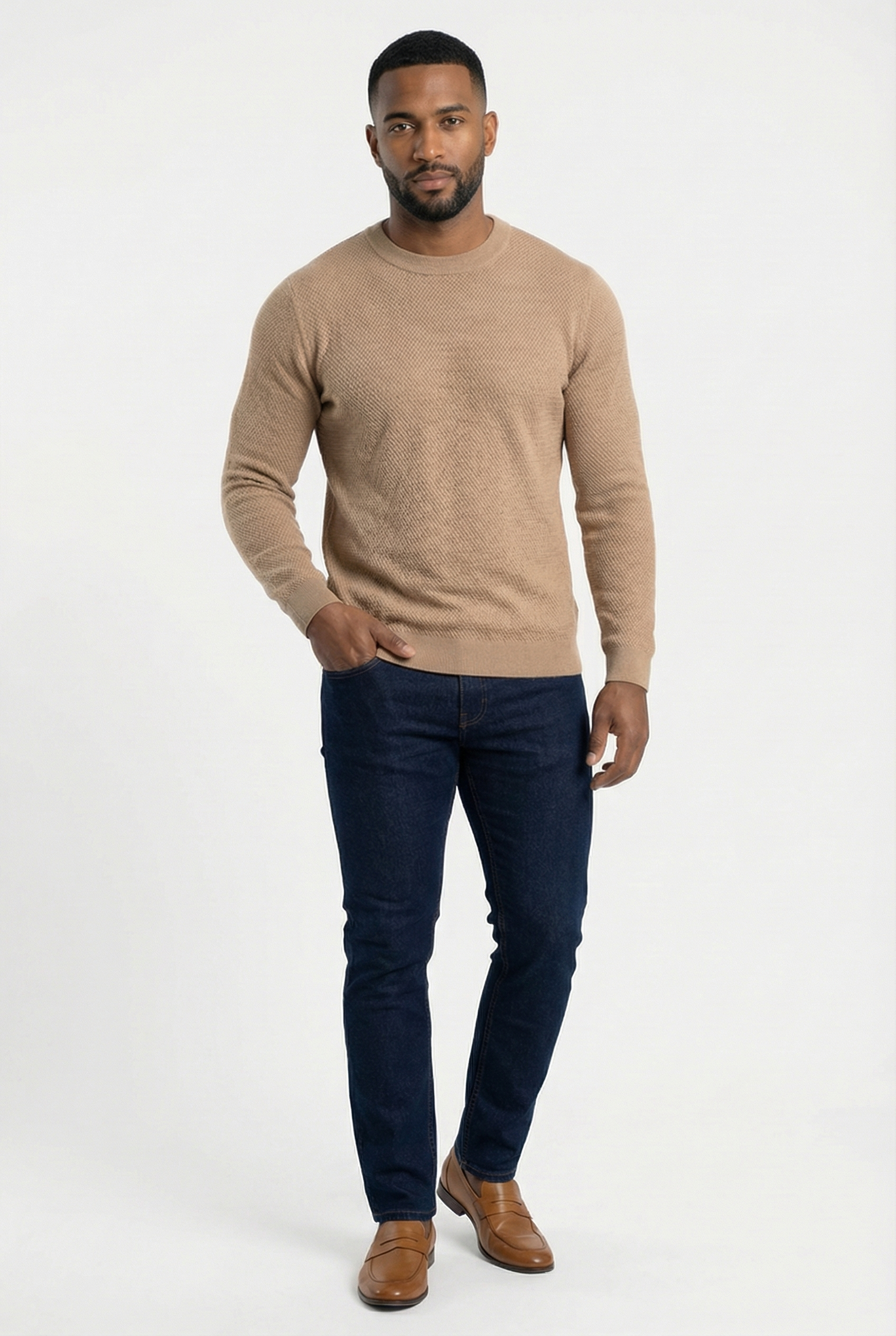Men's Signature Crewneck Knit Sweater | Blackstone London