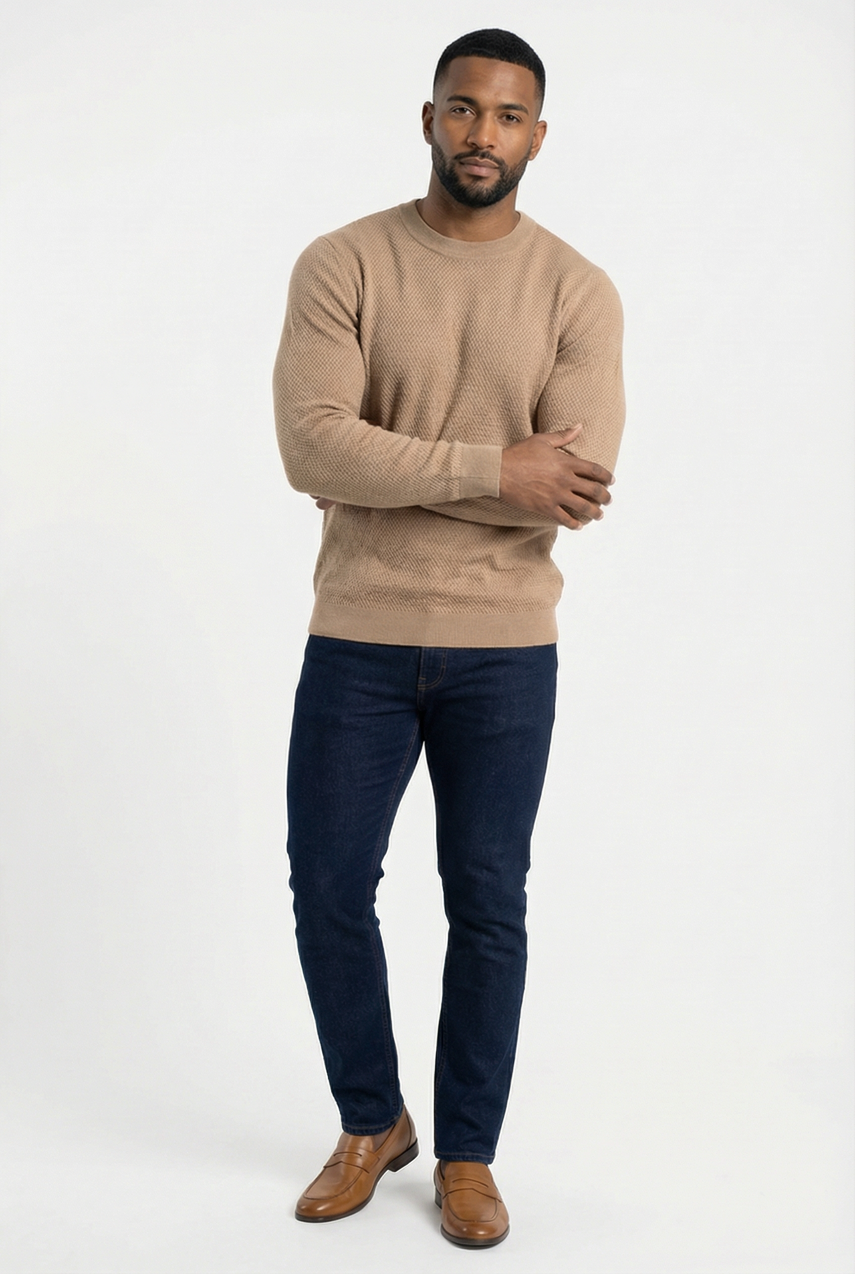 Men's Signature Crewneck Knit Sweater | Blackstone London