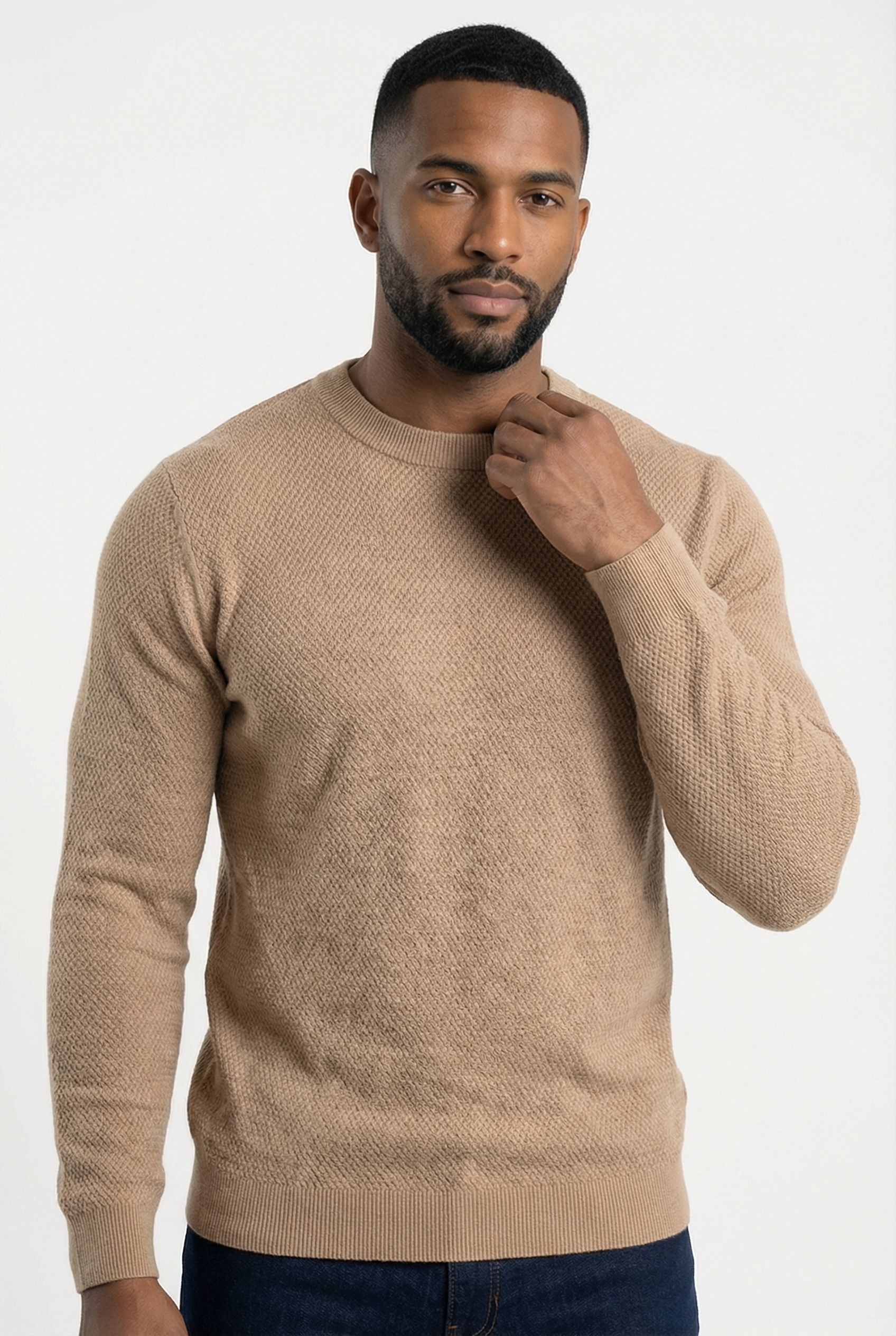 Men's Signature Crewneck Knit Sweater | Blackstone London