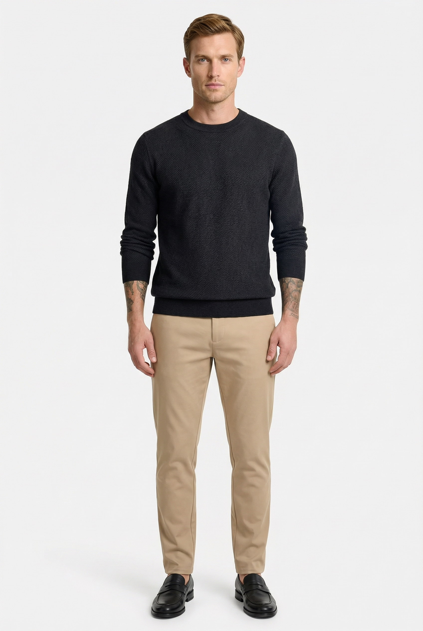 Men's Signature Crewneck Knit Sweater | Blackstone London