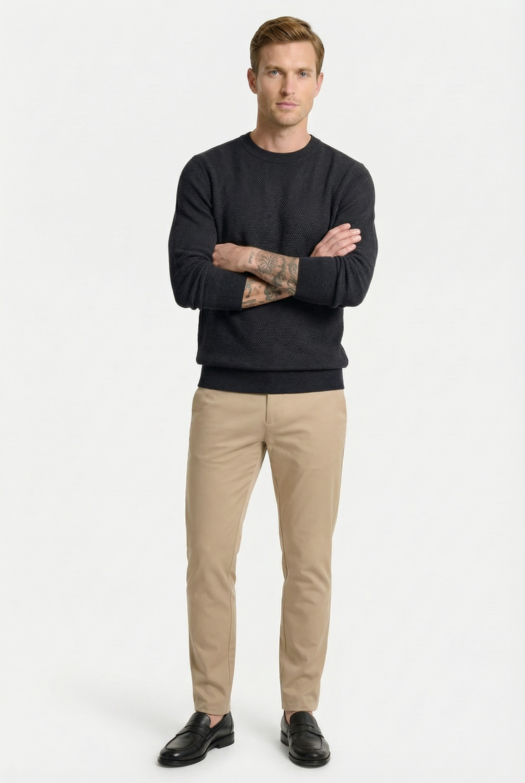 Men's Signature Crewneck Knit Sweater | Blackstone London