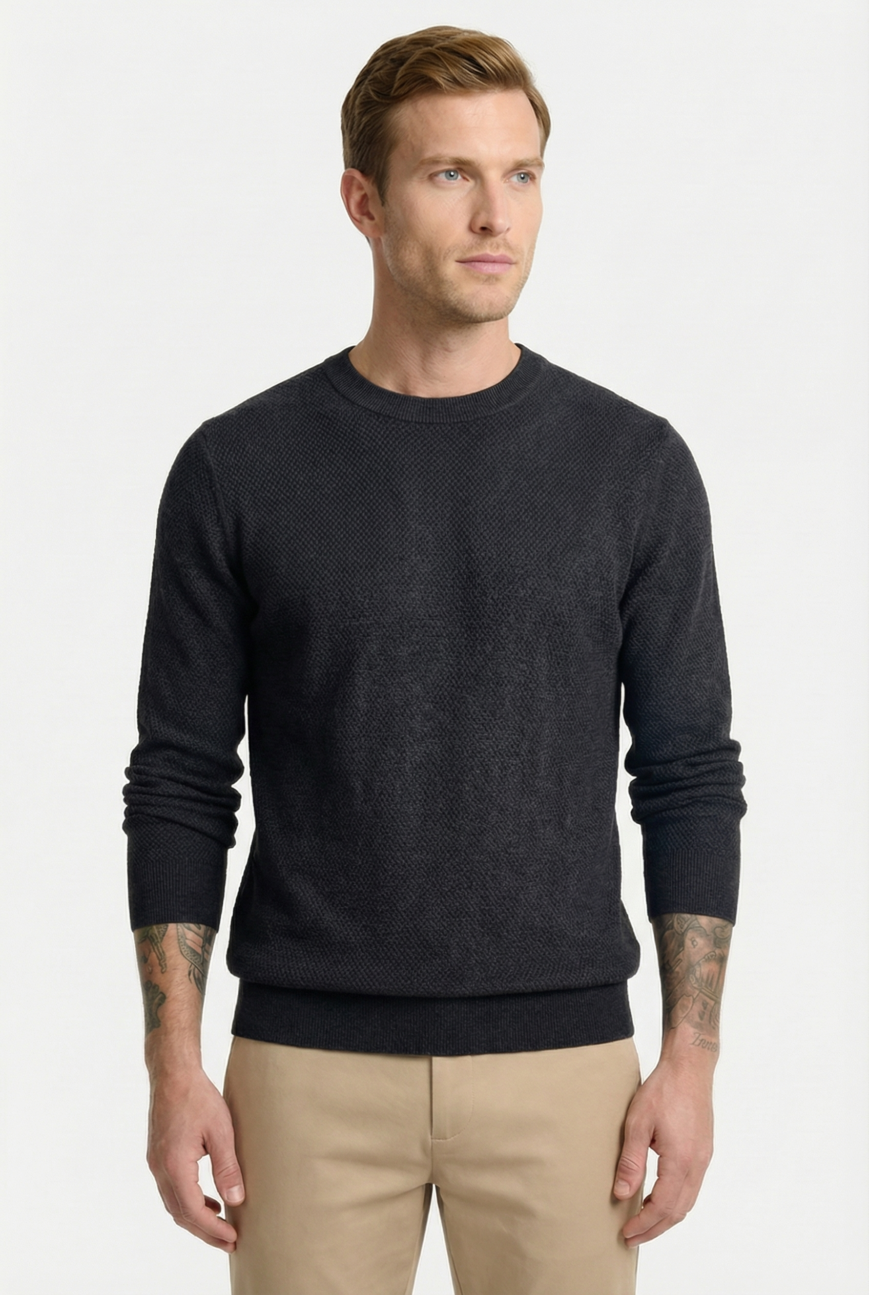 Men's Signature Crewneck Knit Sweater | Blackstone London