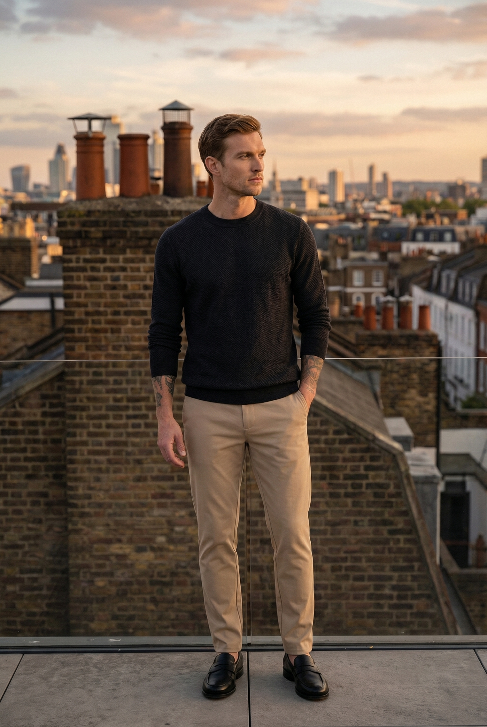 Men's Signature Crewneck Knit Sweater | Blackstone London
