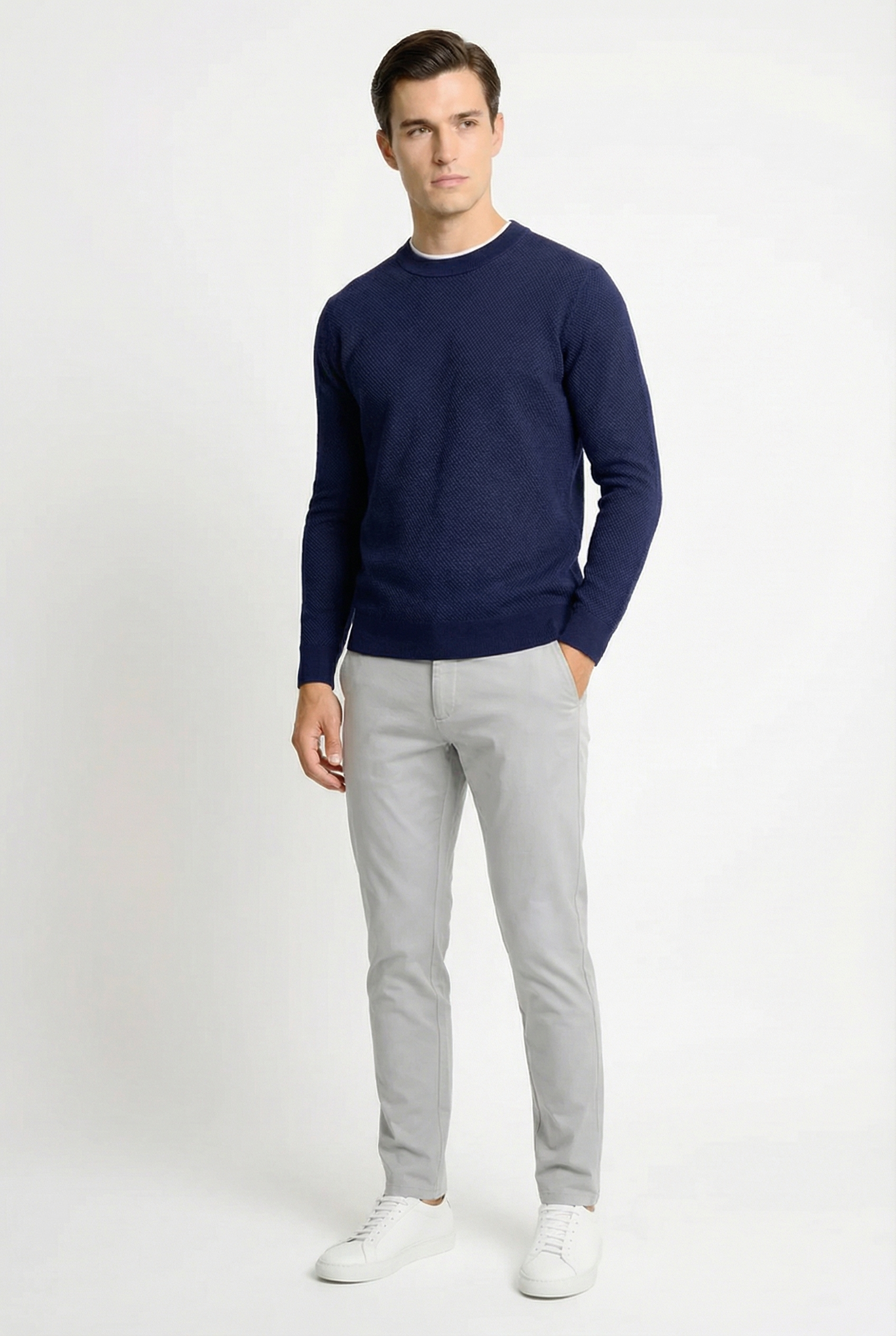 Men's Signature Crewneck Knit Sweater | Blackstone London