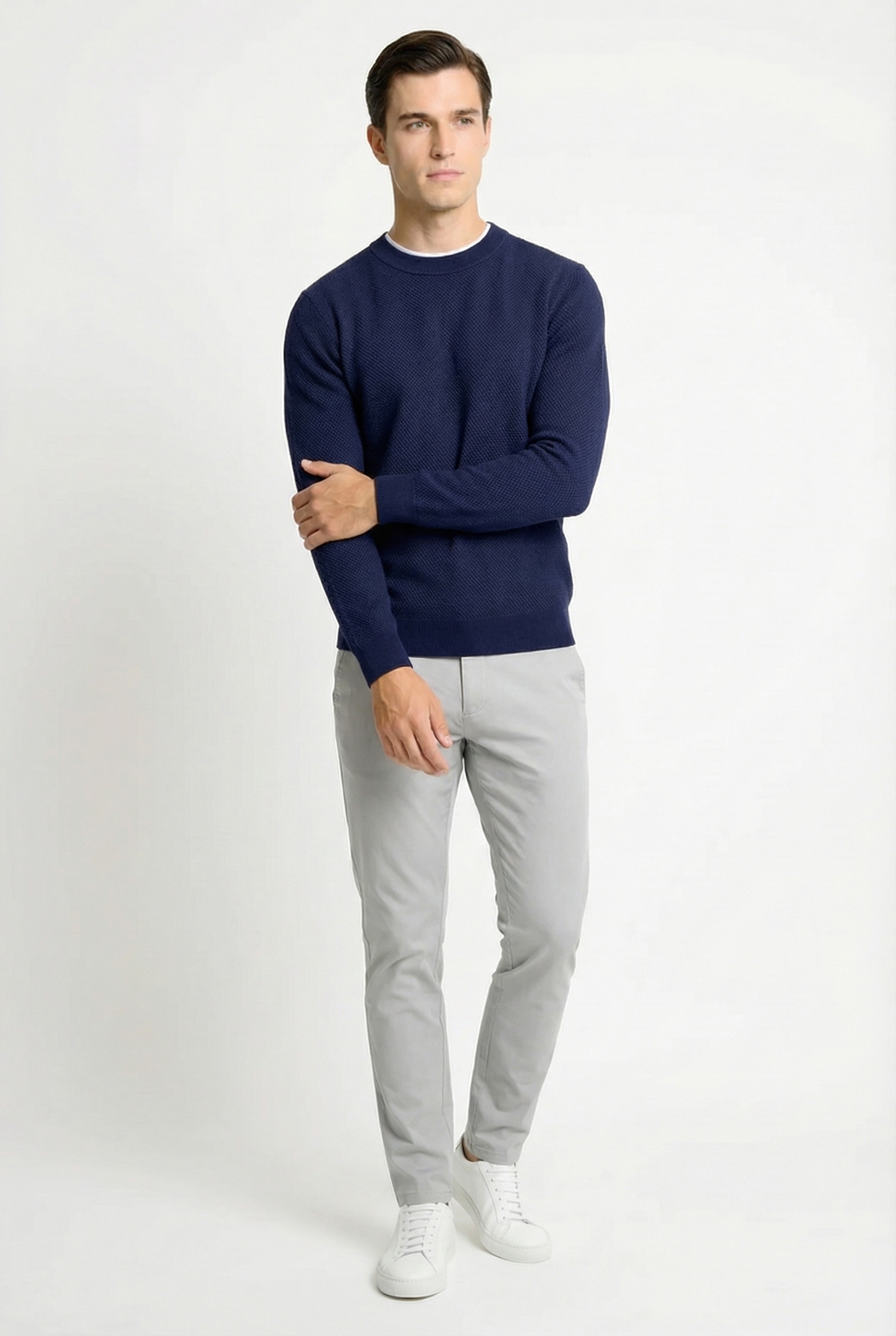 Men's Signature Crewneck Knit Sweater | Blackstone London