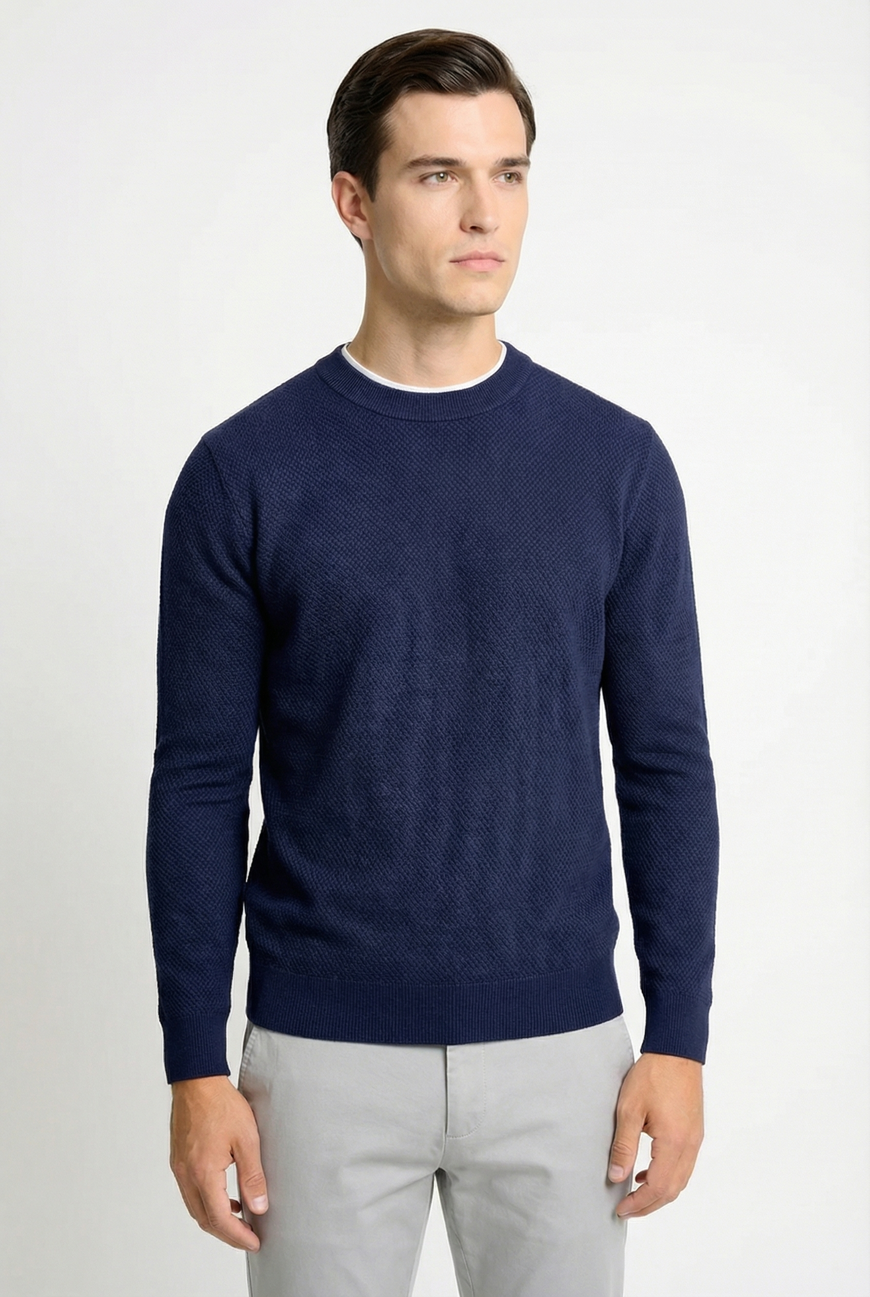 Men's Signature Crewneck Knit Sweater | Blackstone London
