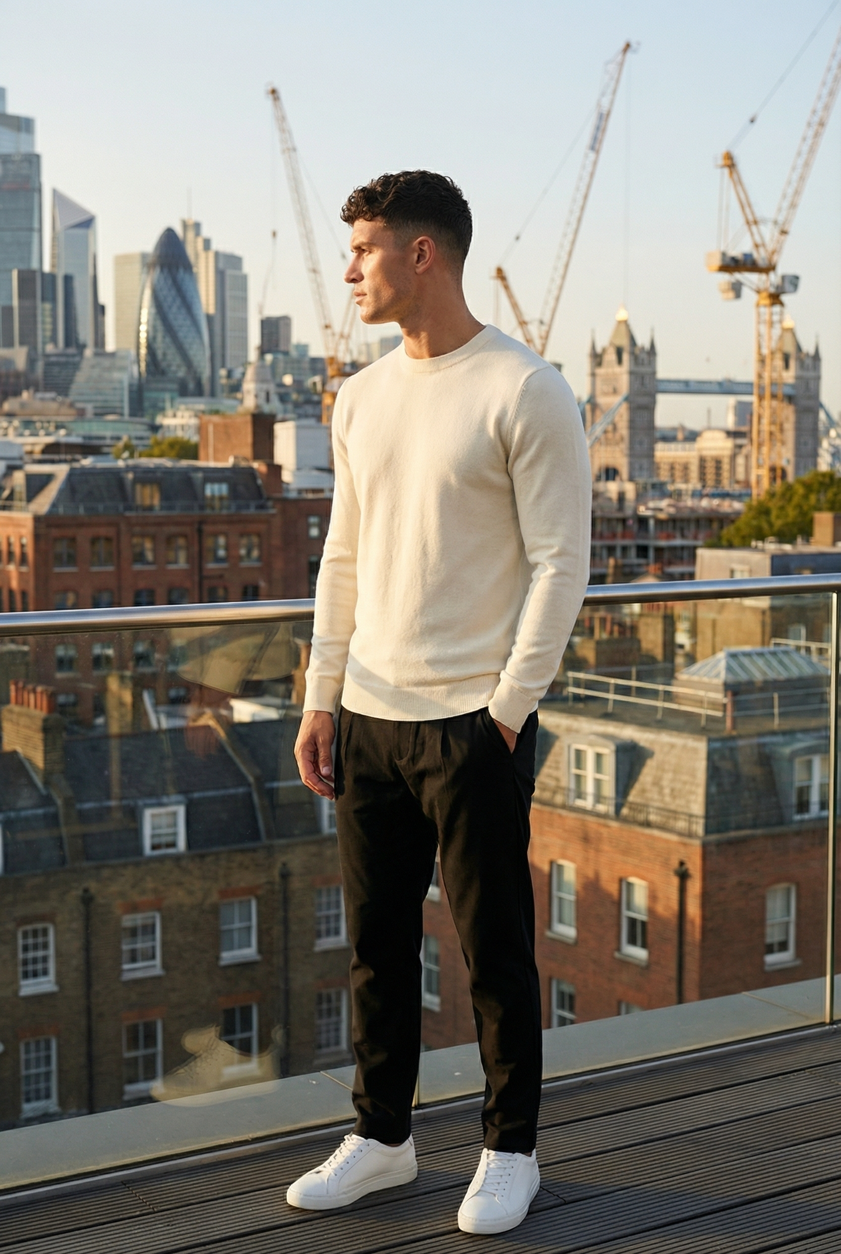 Men's Classic Crewneck Knit Sweater | Blackstone London