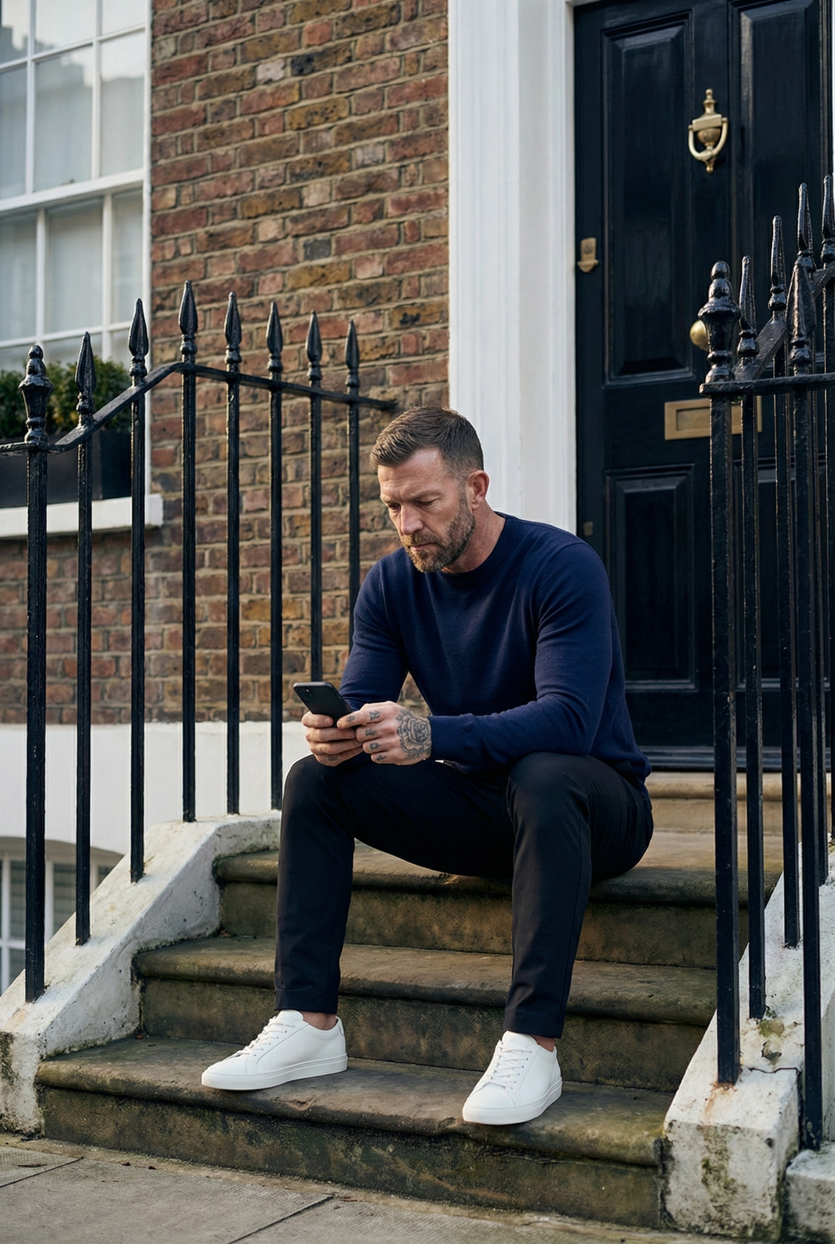 Men's Classic Crewneck Knit Sweater | Blackstone London
