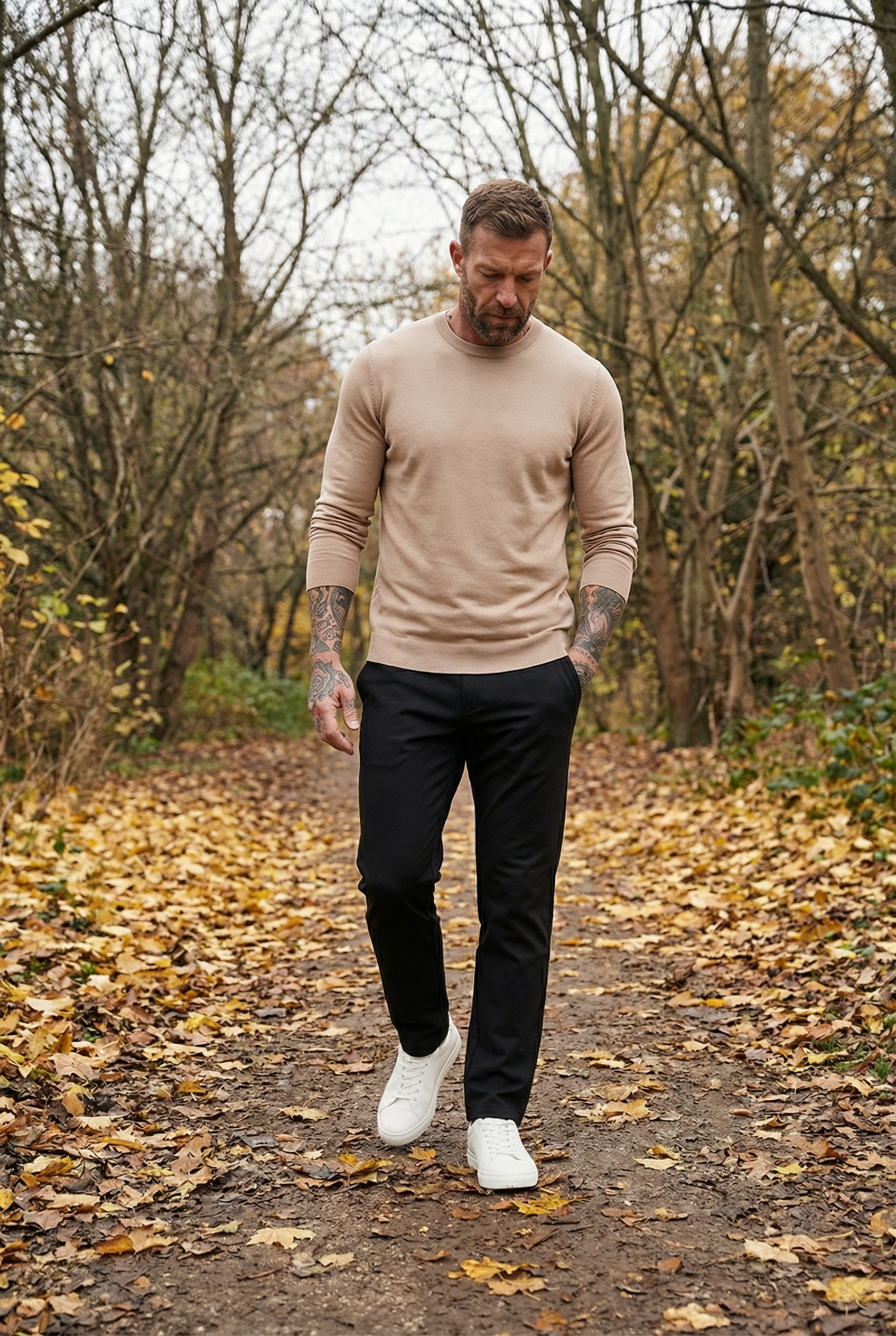 Men's Classic Crewneck Knit Sweater | Blackstone London