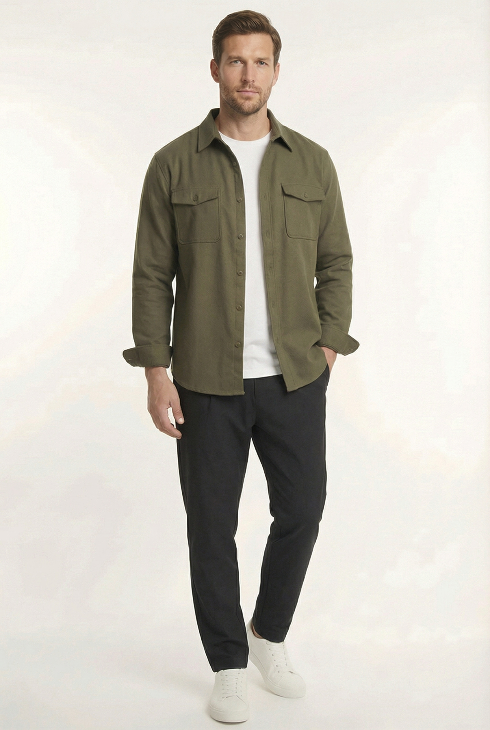 Men's Essential Button-Up Overshirt | Blackstone London
