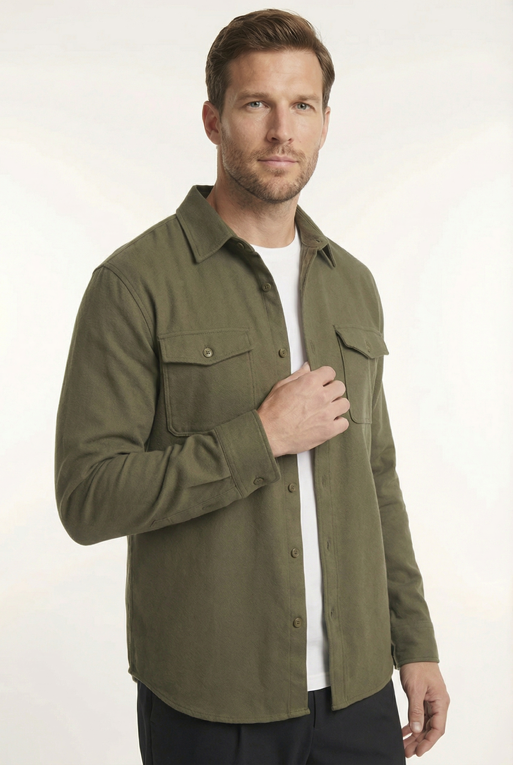 Men's Essential Button-Up Overshirt | Blackstone London