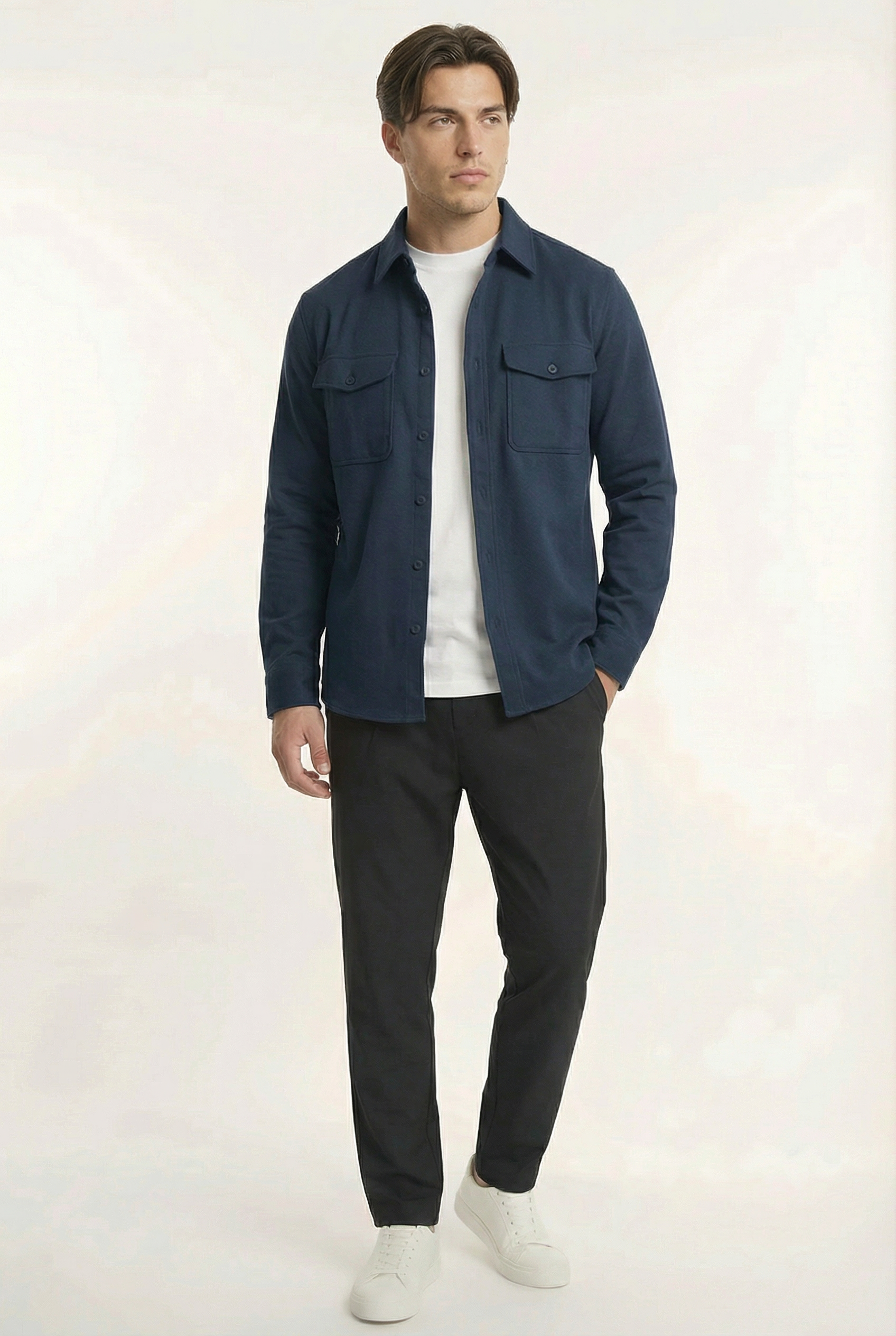 Men's Essential Button-Up Overshirt | Blackstone London
