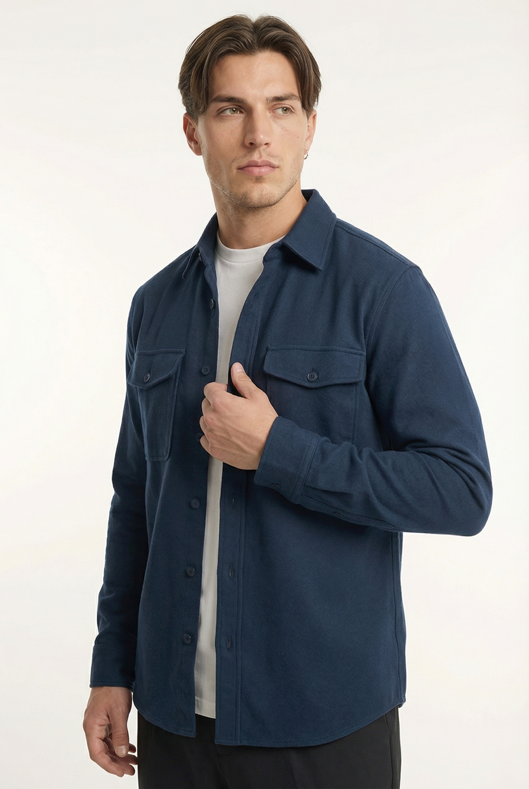 Men's Essential Button-Up Overshirt | Blackstone London