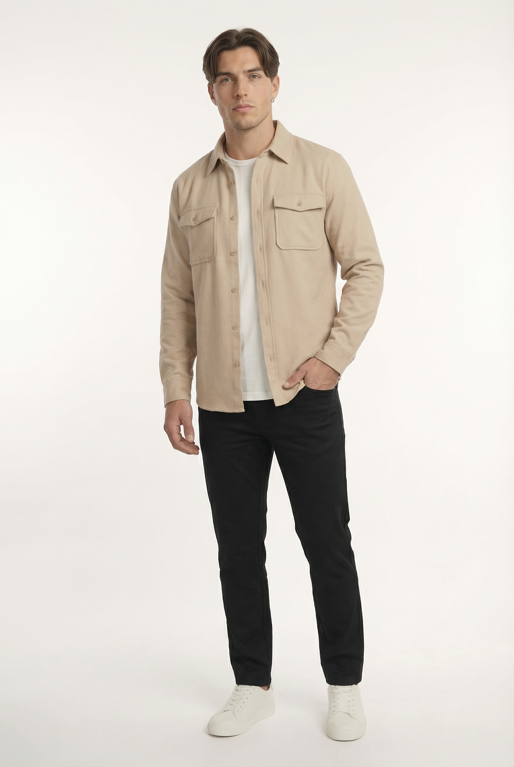 Men's Essential Button-Up Overshirt | Blackstone London