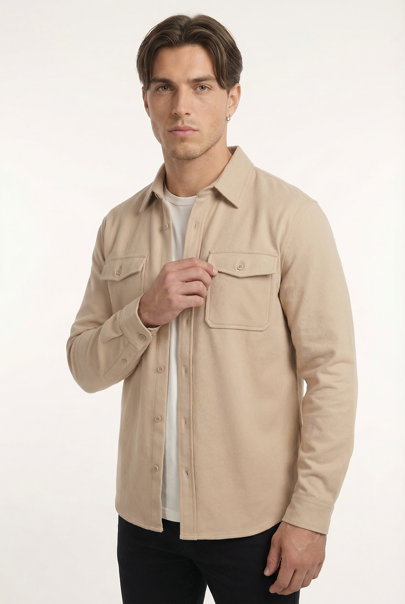 Men's Essential Button-Up Overshirt | Blackstone London