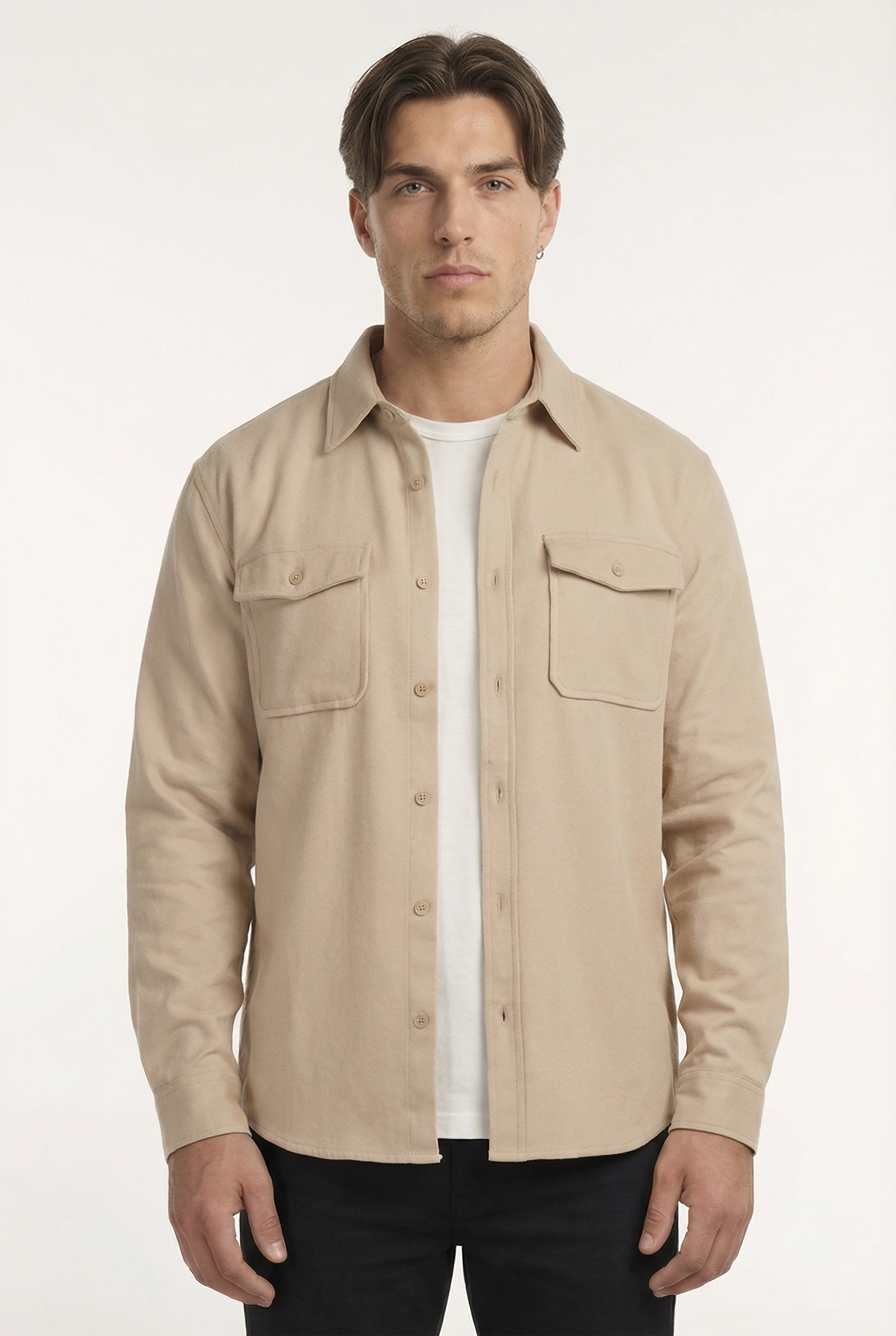 Men's Essential Button-Up Overshirt | Blackstone London