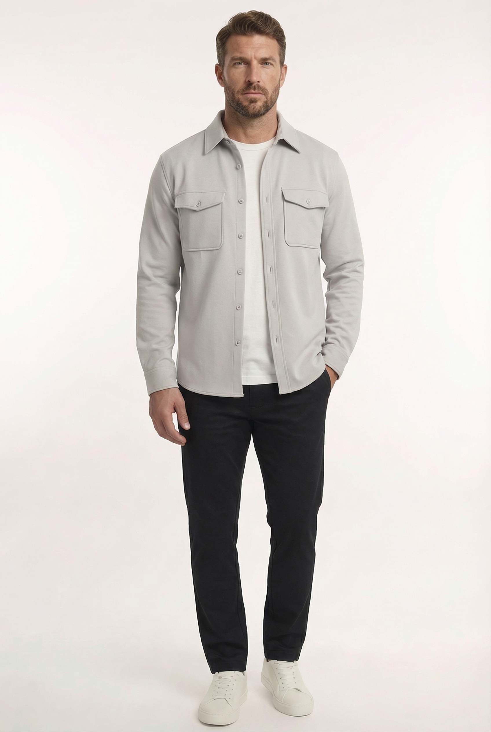 Men's Essential Button-Up Overshirt | Blackstone London