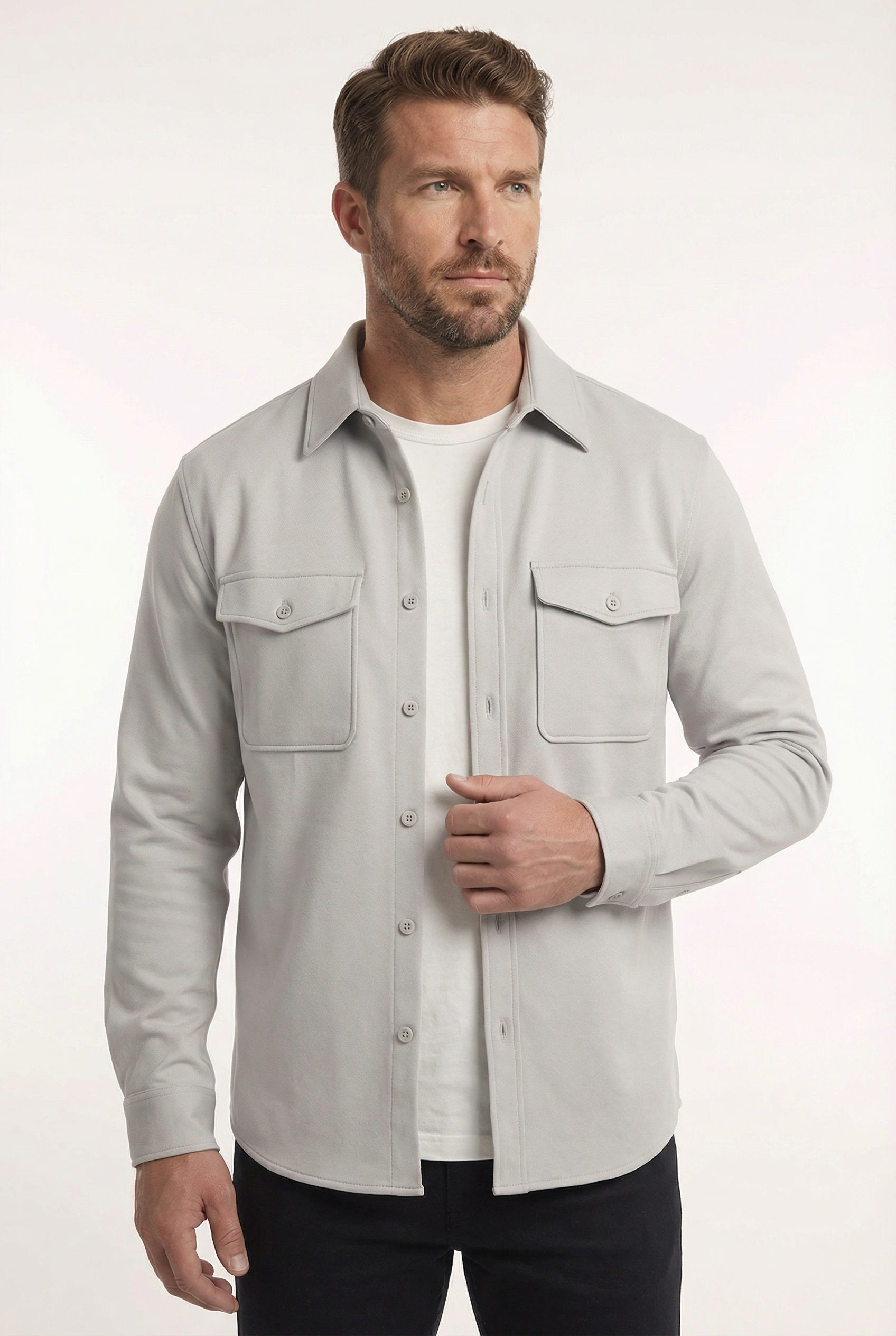 Men's Essential Button-Up Overshirt | Blackstone London