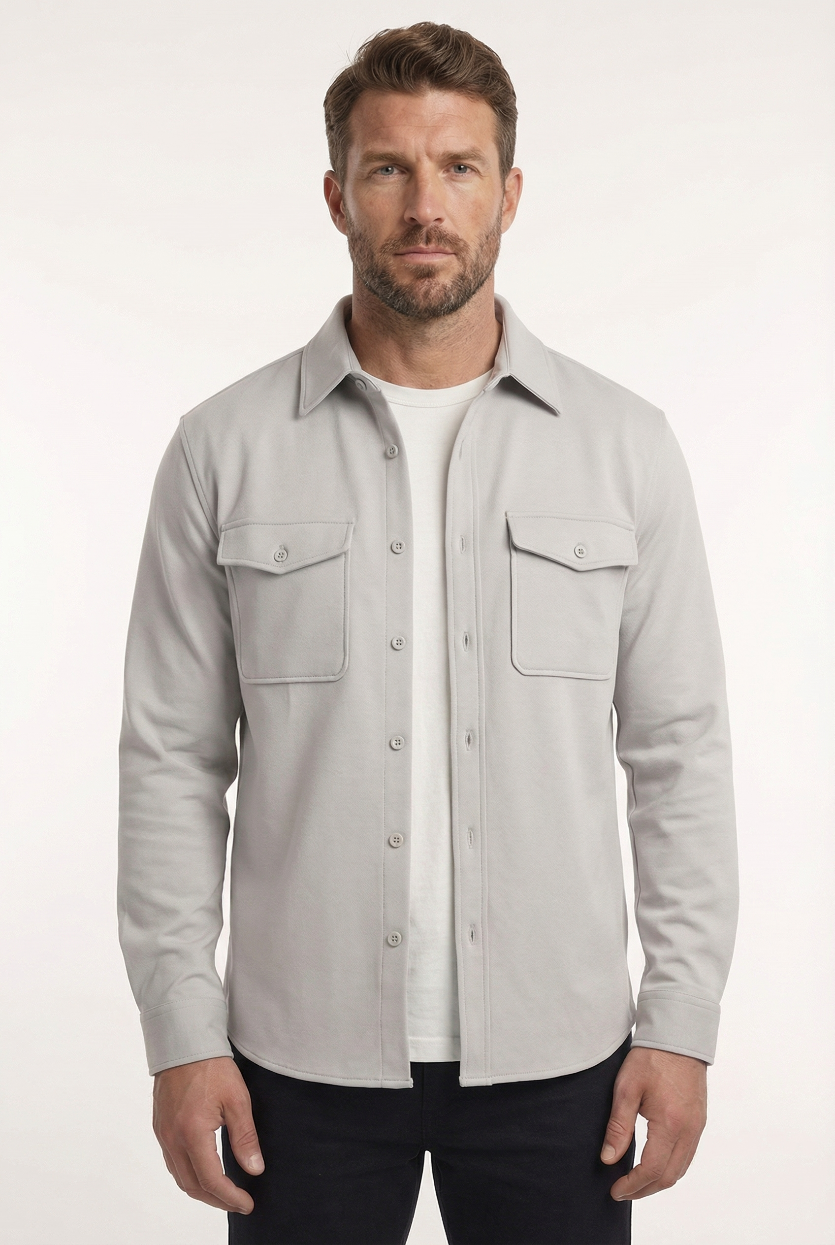 Men's Essential Button-Up Overshirt | Blackstone London