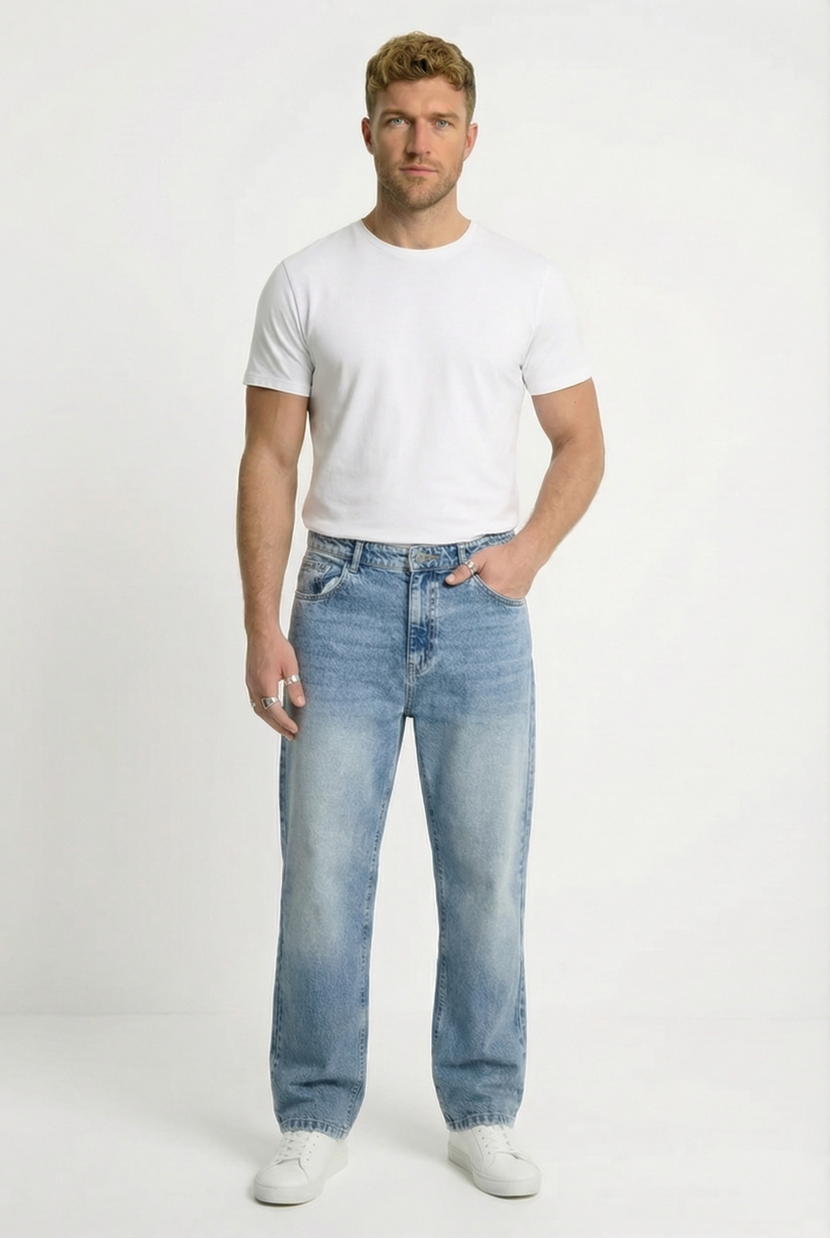 THE STEELWAY MENS STRAIGHT FIT JEANS