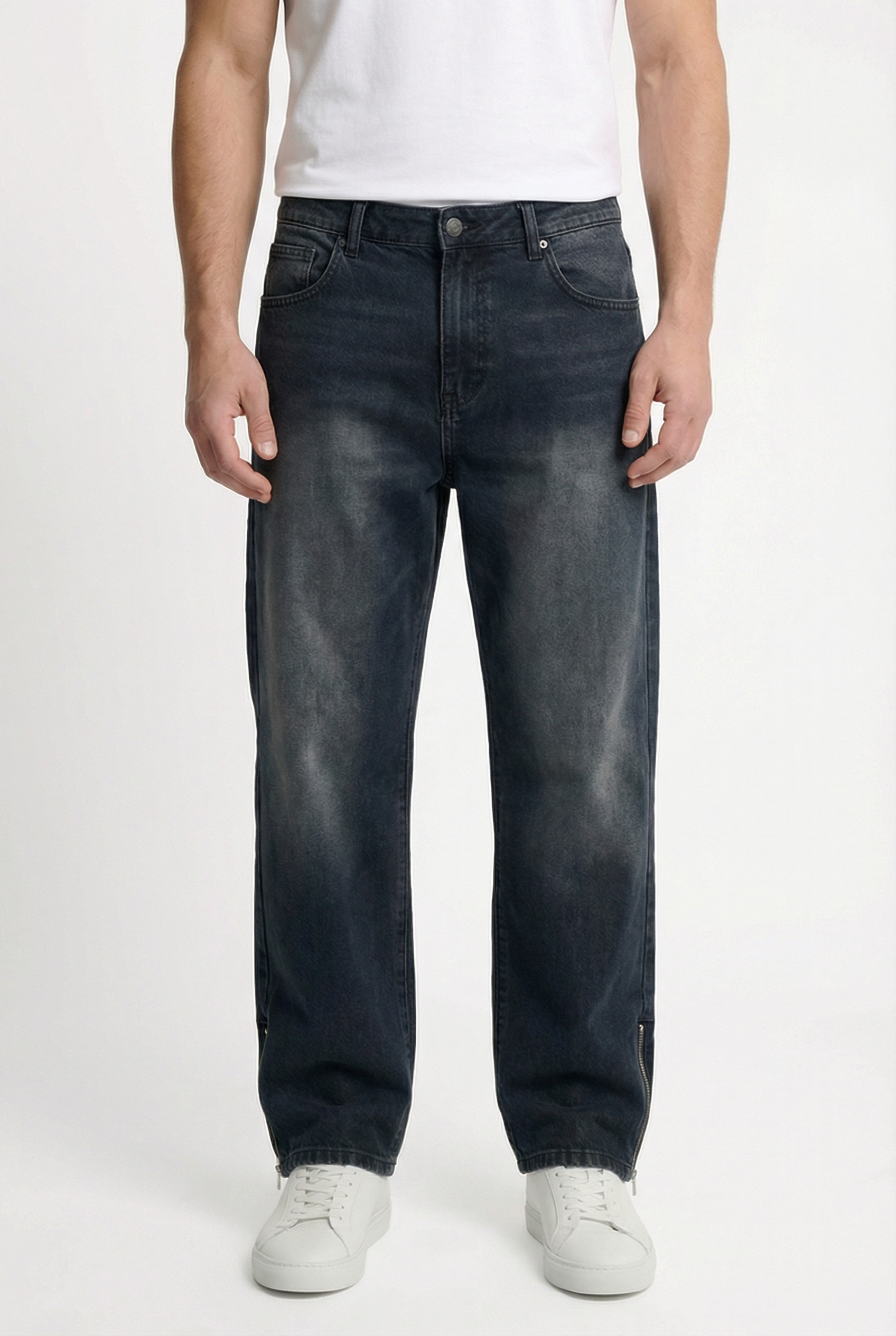 THE SLATE MENS WIDE LEG STRAIGHT JEANS