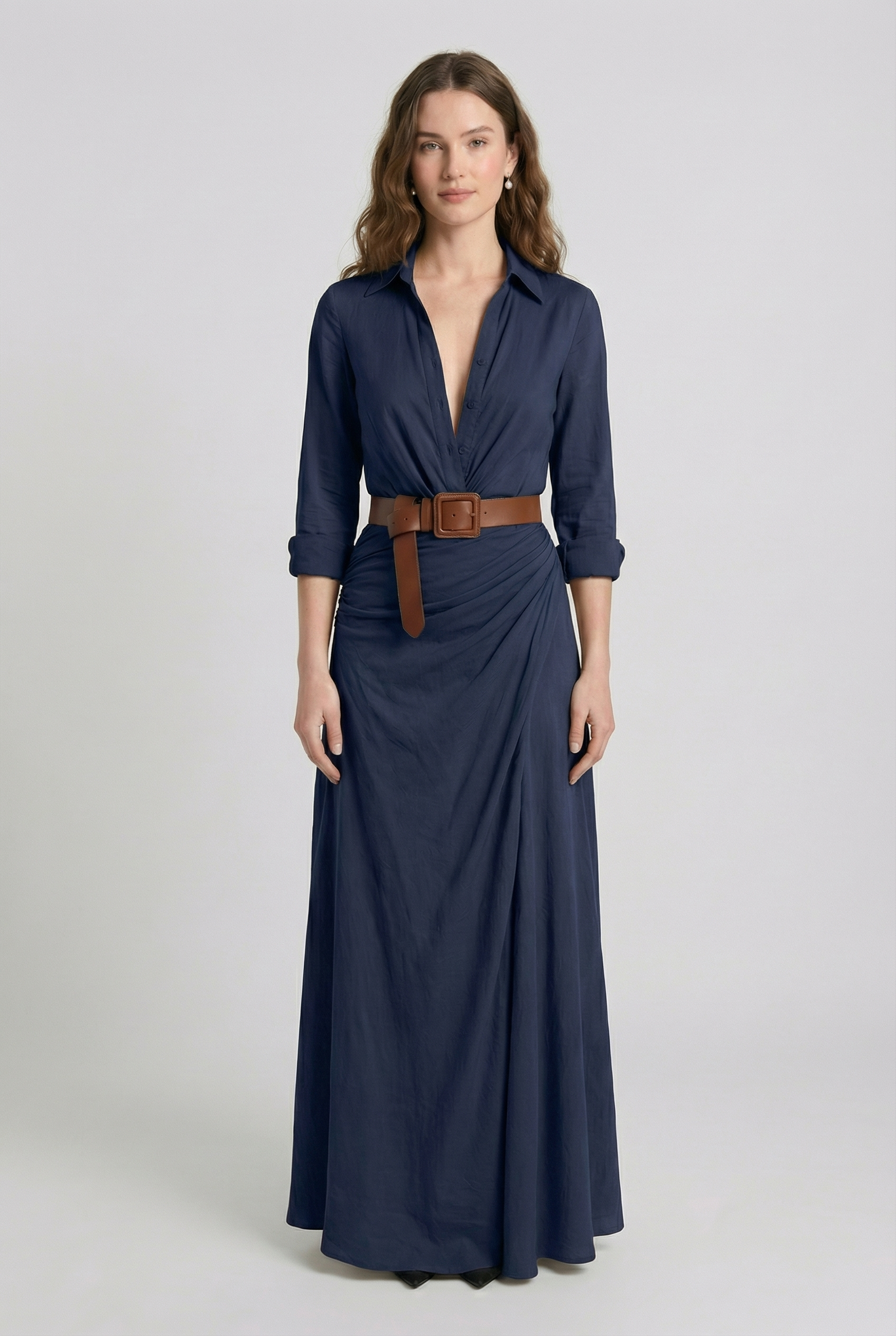 THE MARLOWE BELTED MAXI DRESS