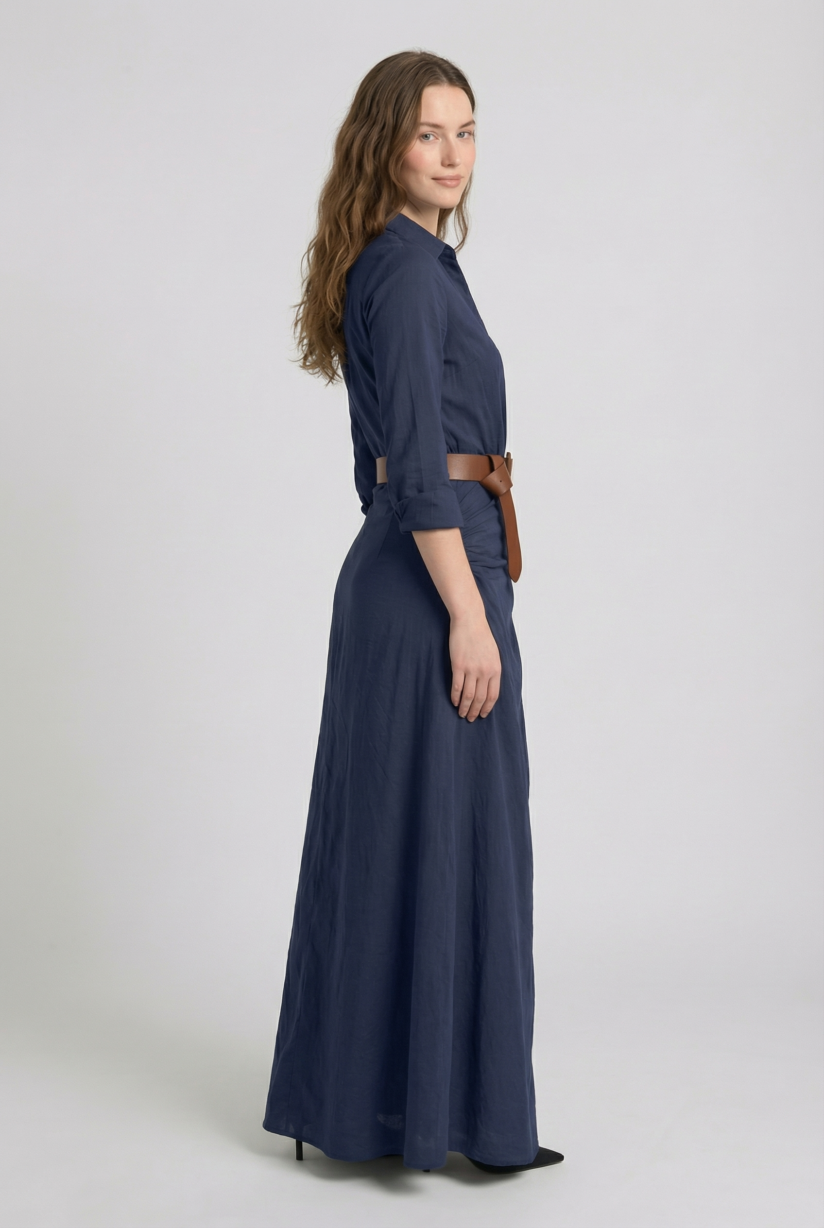 THE MARLOWE BELTED MAXI DRESS
