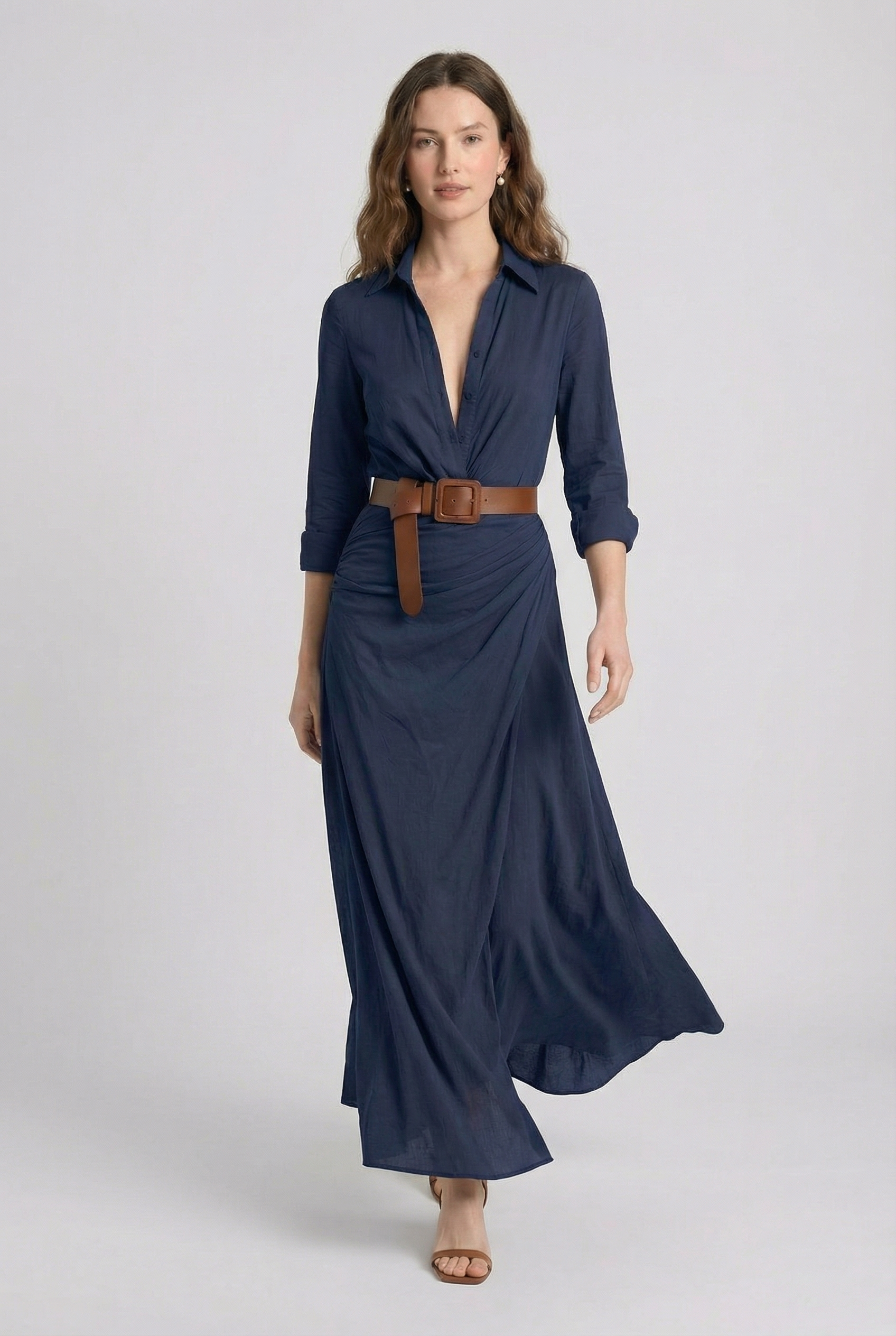 THE MARLOWE BELTED MAXI DRESS