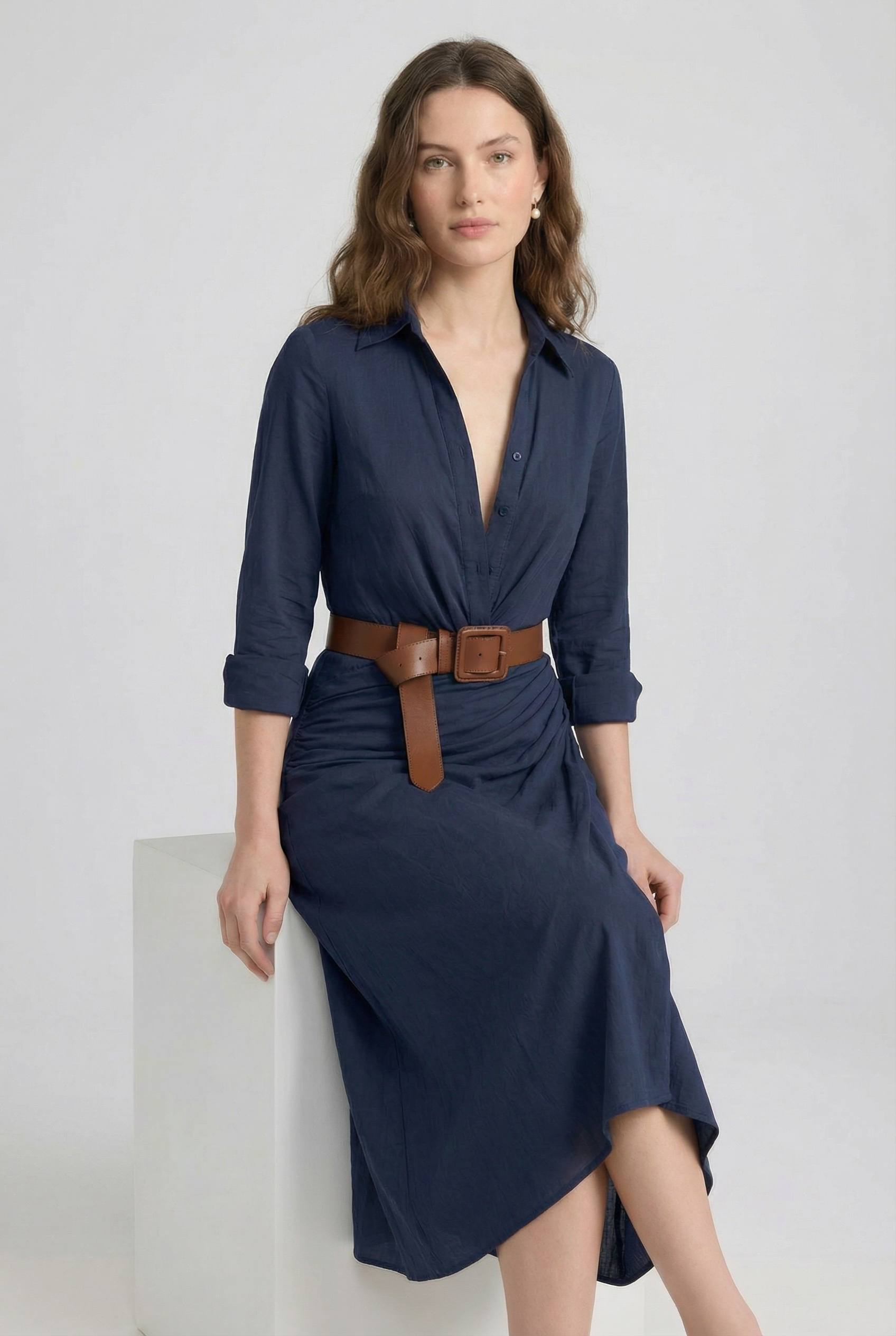 THE MARLOWE BELTED MAXI DRESS