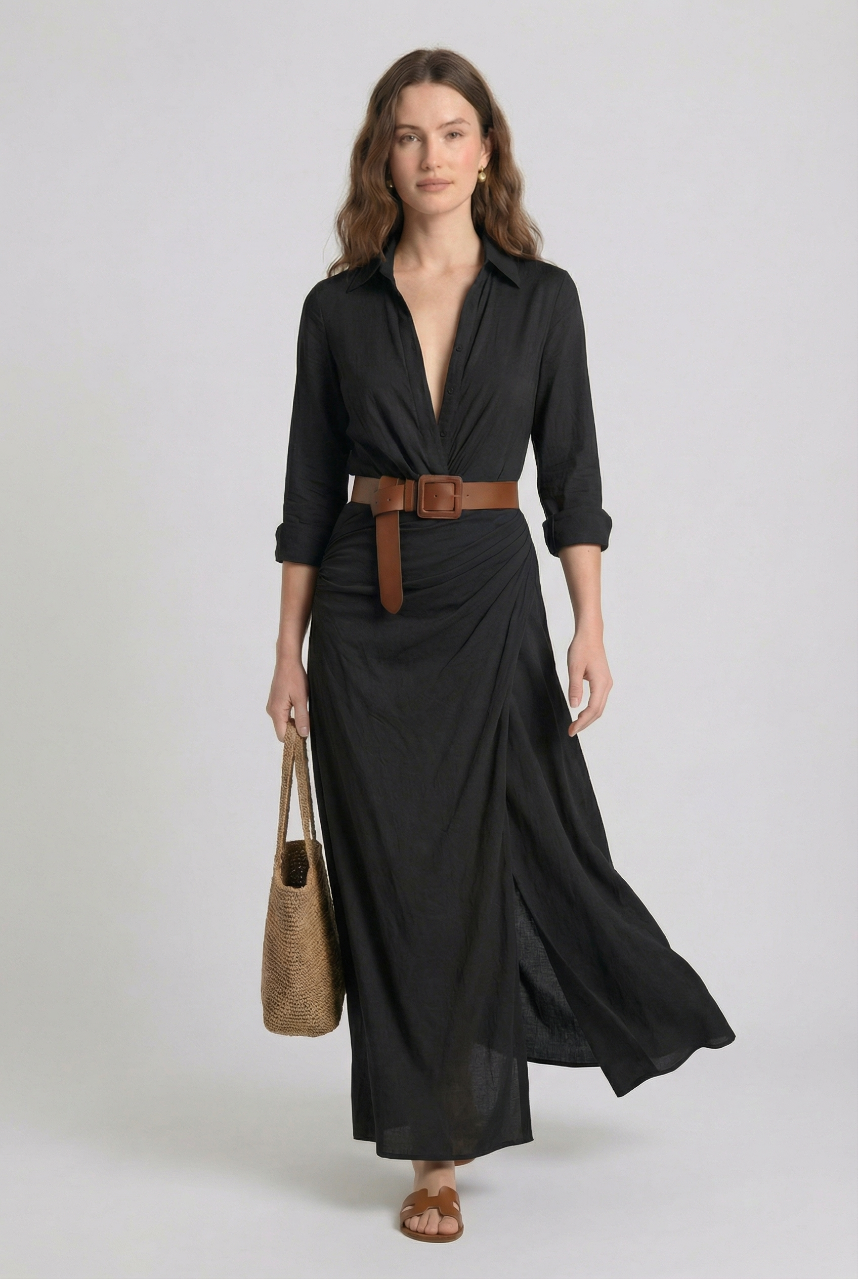 THE MARLOWE BELTED MAXI DRESS